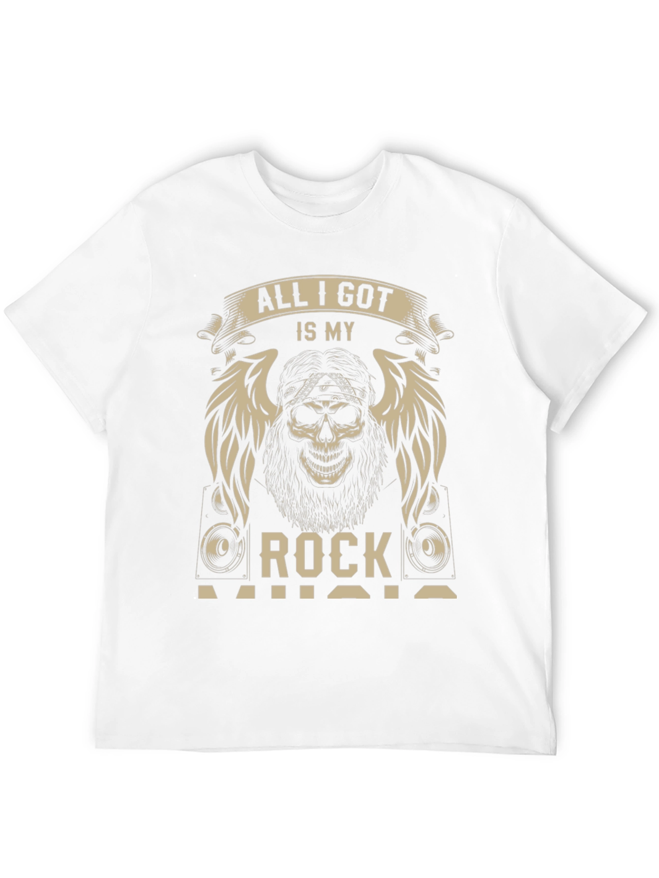 Rock Music Skull Graphic T-Shirt
