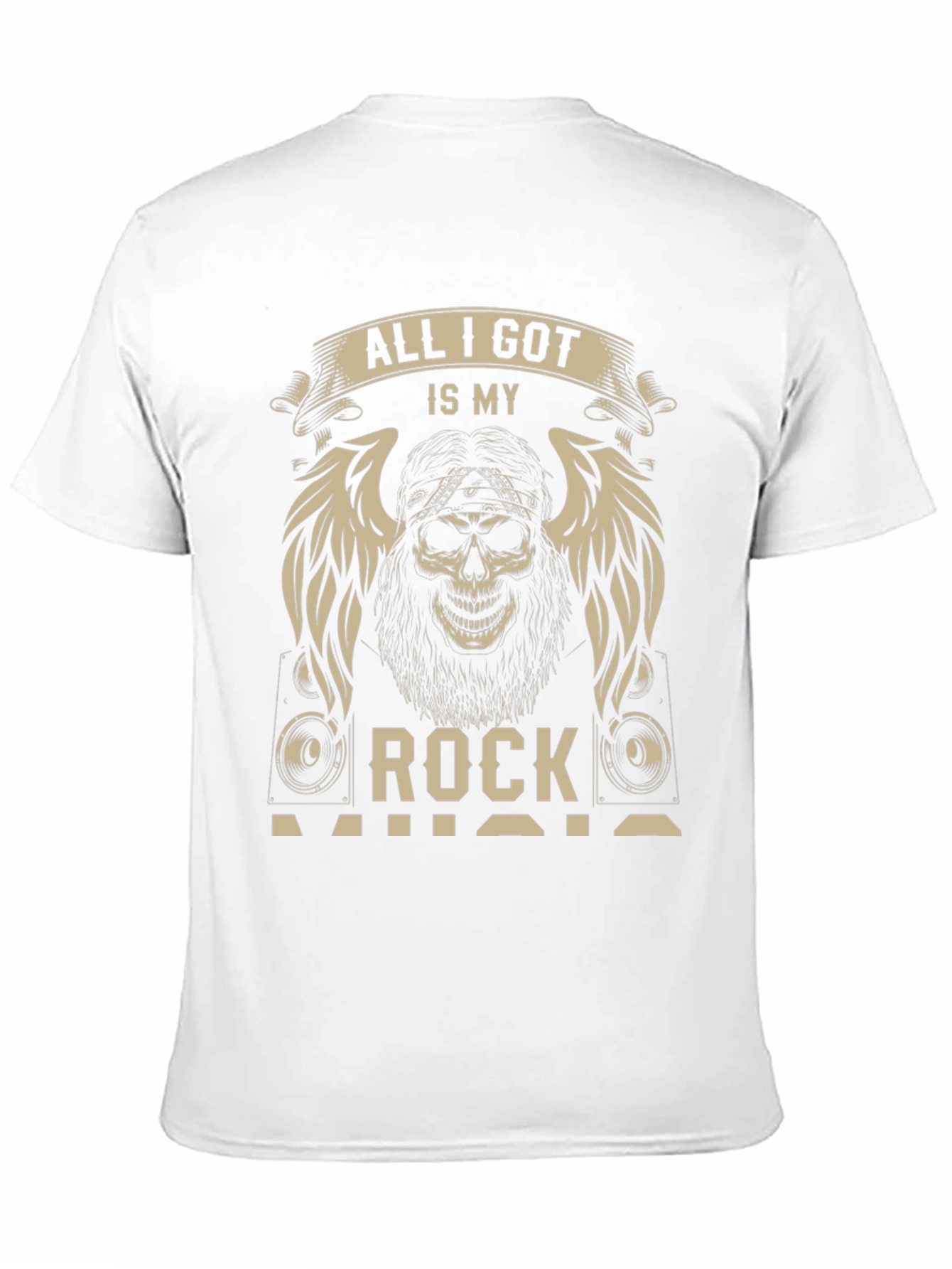 Rock Music Skull Graphic T-Shirt