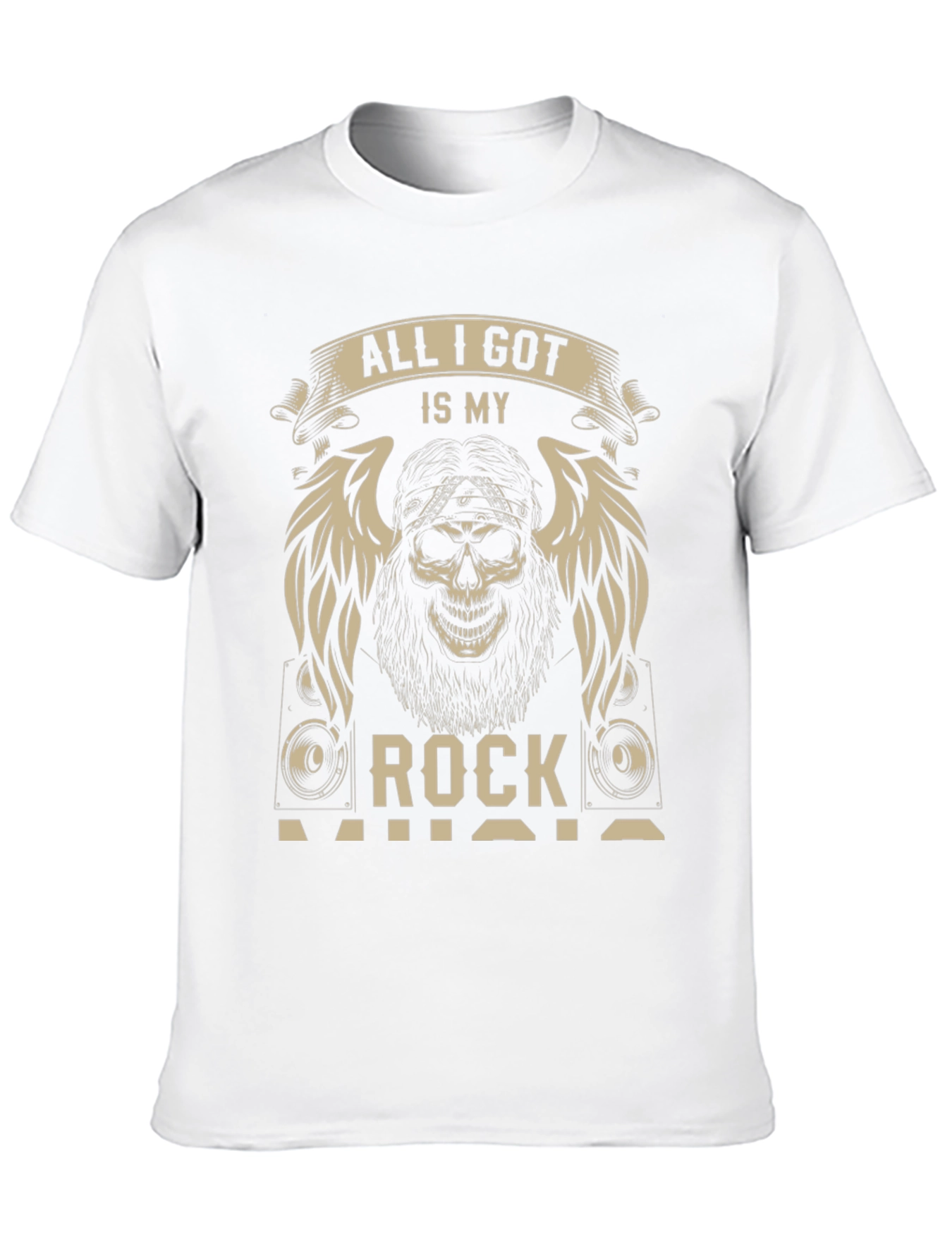 Rock Music Skull Graphic T-Shirt