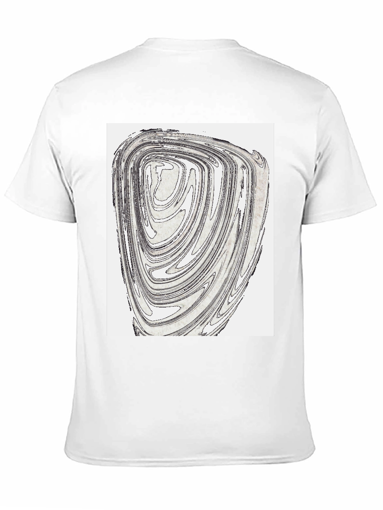 Abstract Swirl Graphic Tee - Black Cotton Blend