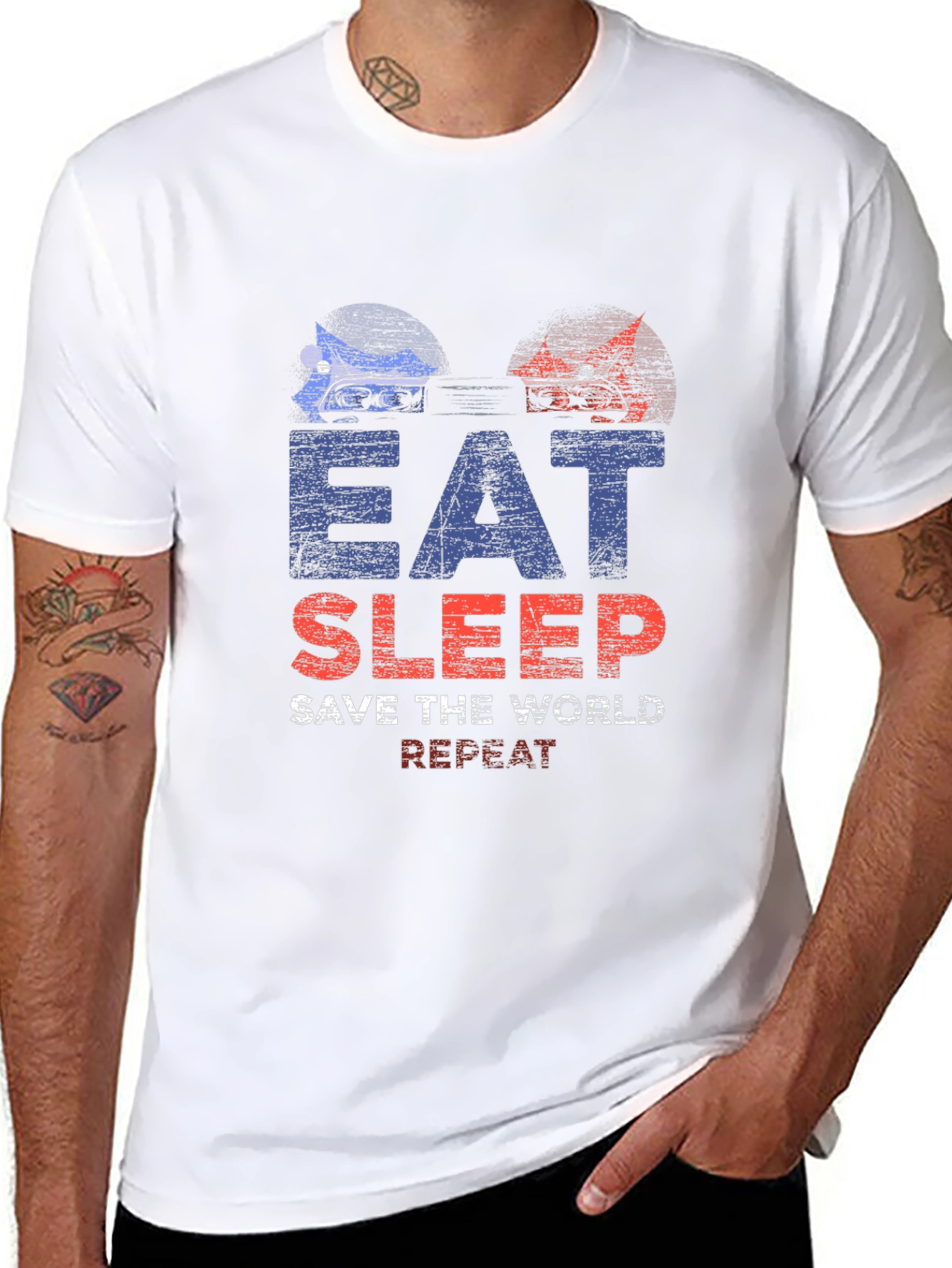 Eat Sleep Save The World Repeat T-Shirt