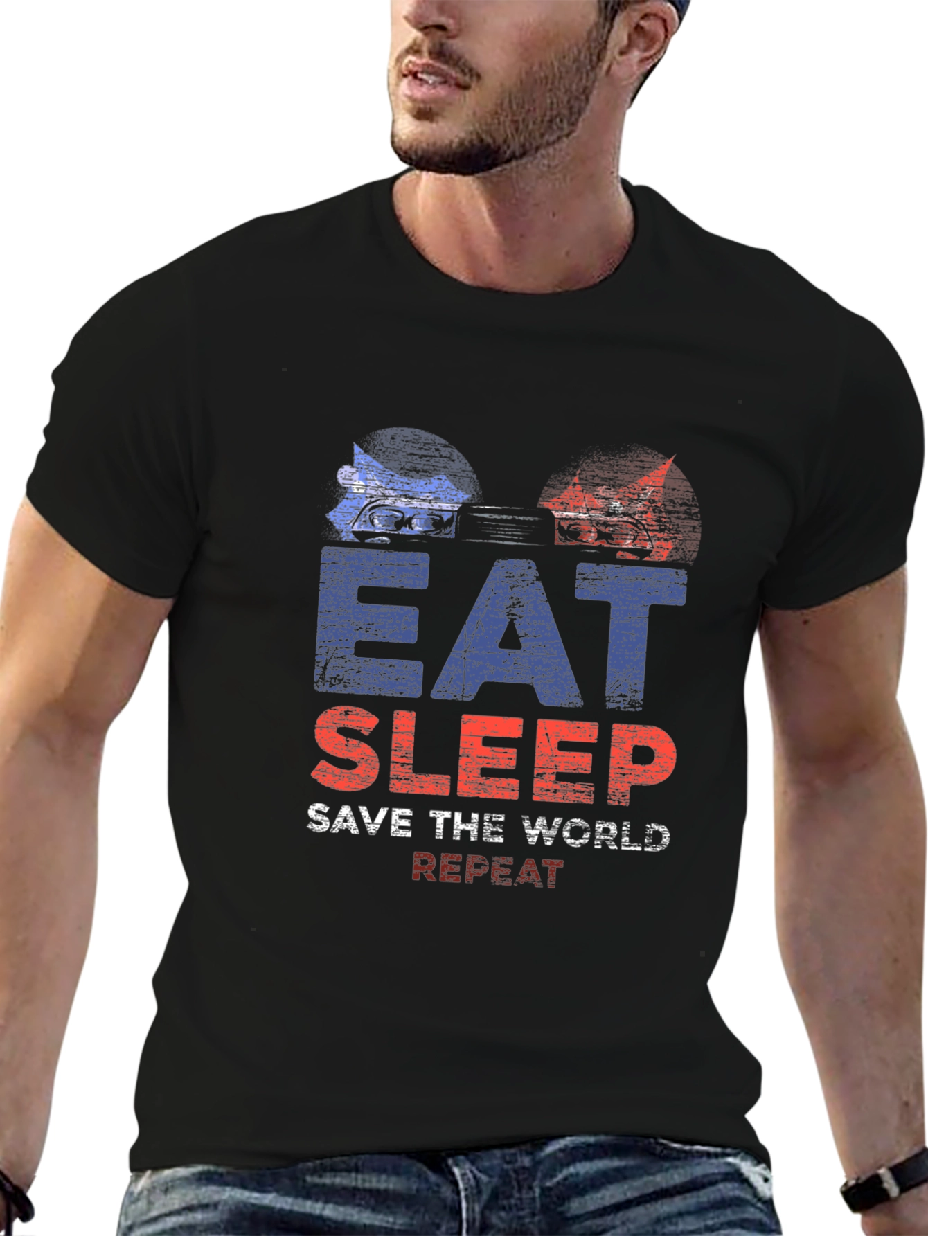 Eat Sleep Save The World Repeat T-Shirt