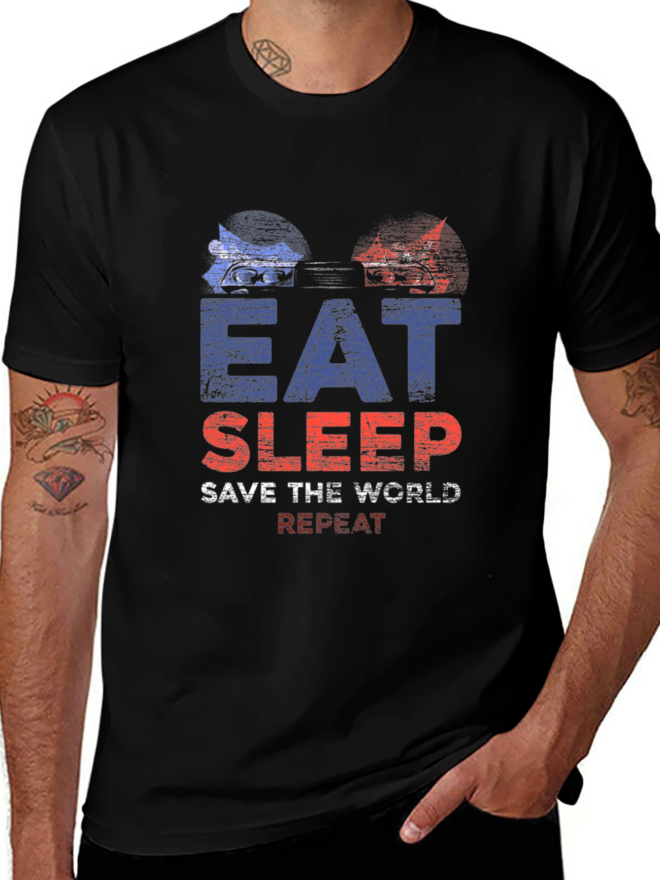 Eat Sleep Save The World Repeat T-Shirt