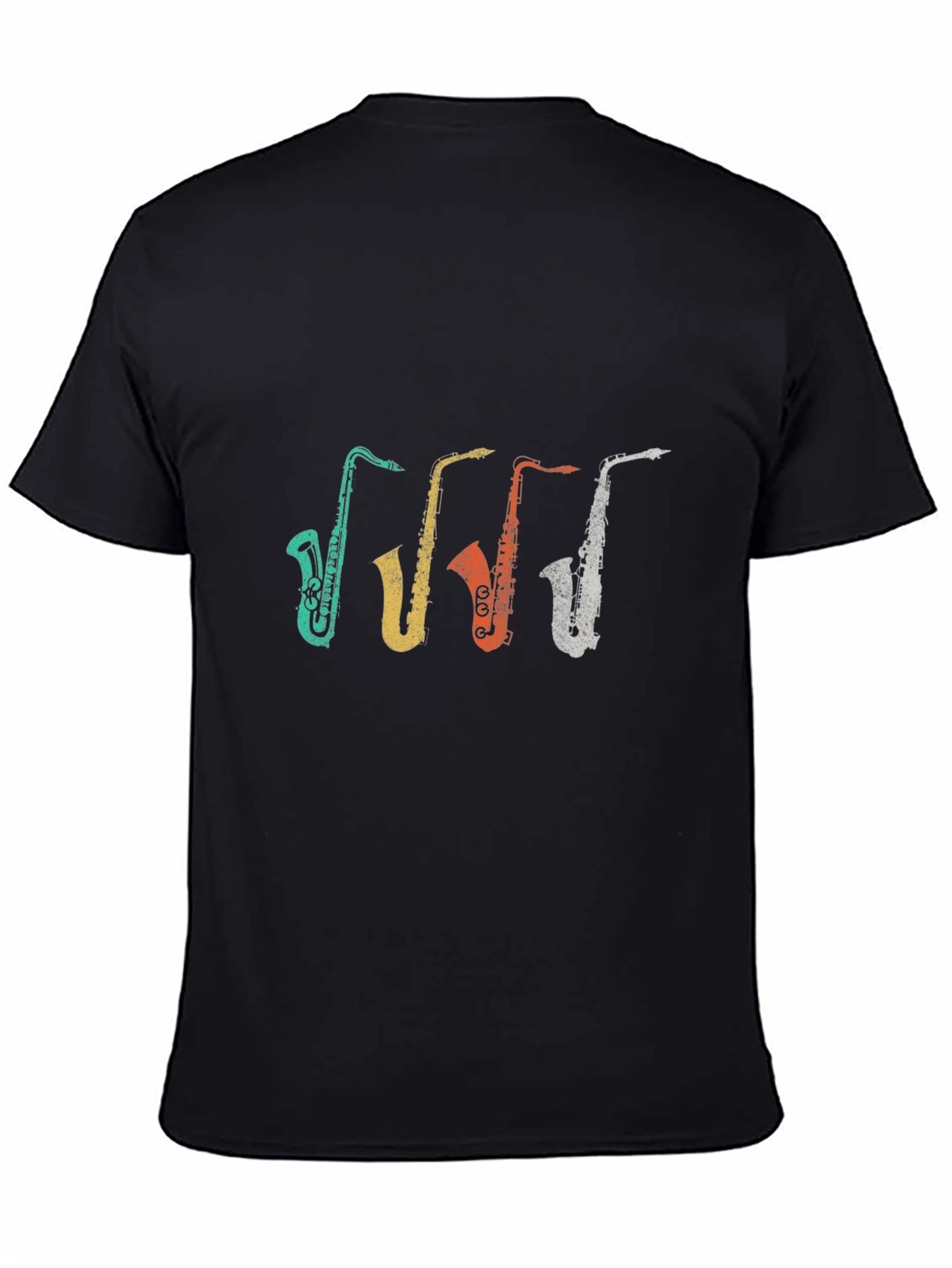 Retro Saxophone Graphic T-Shirt - Musical Instrument Tee
