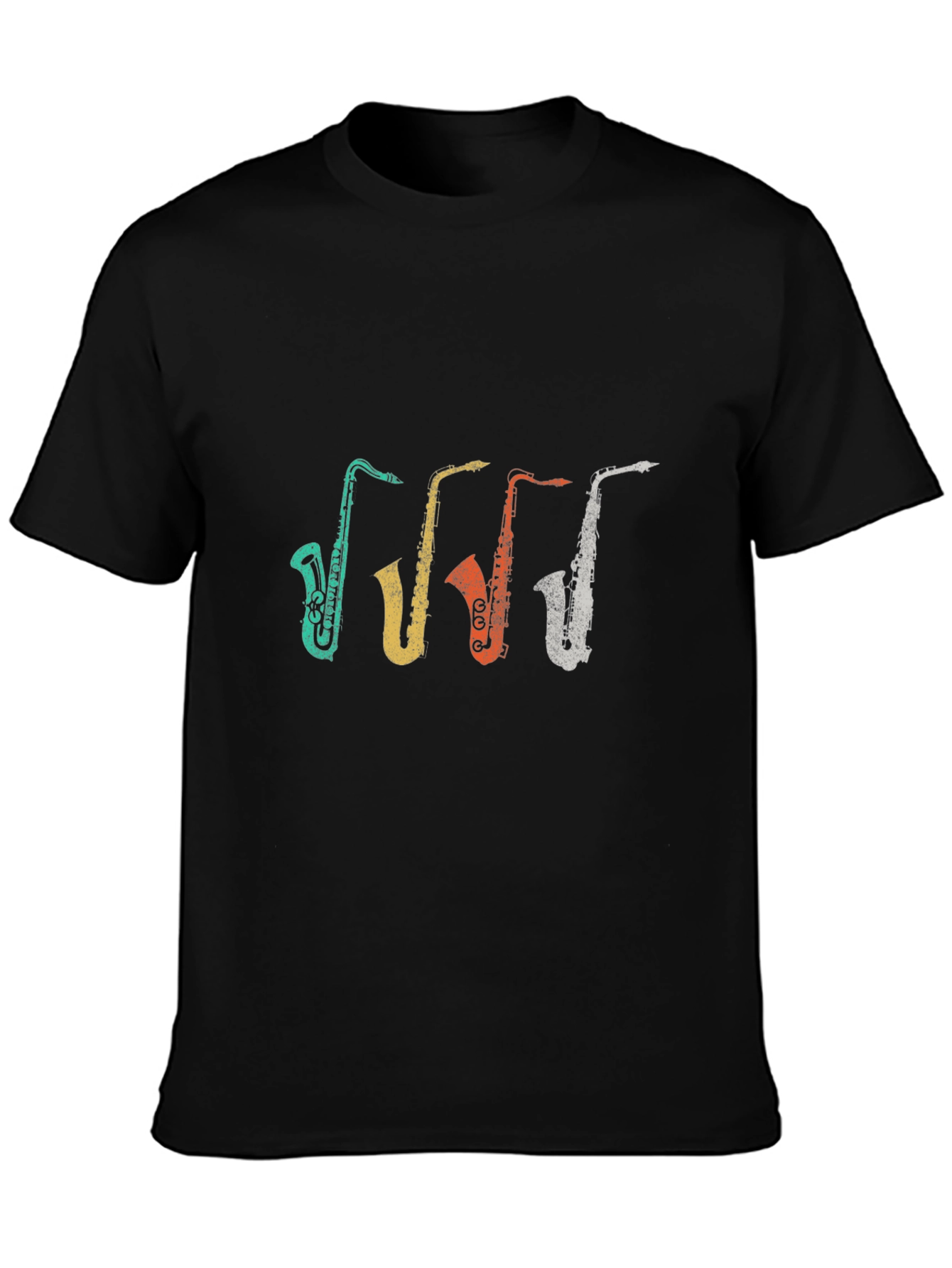 Retro Saxophone Graphic T-Shirt - Musical Instrument Tee