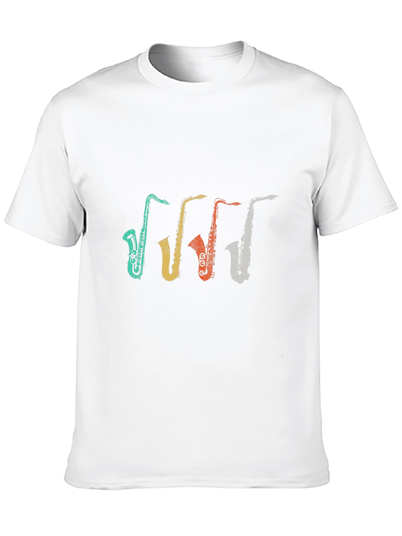 Retro Saxophone Graphic T-Shirt - Musical Instrument Tee