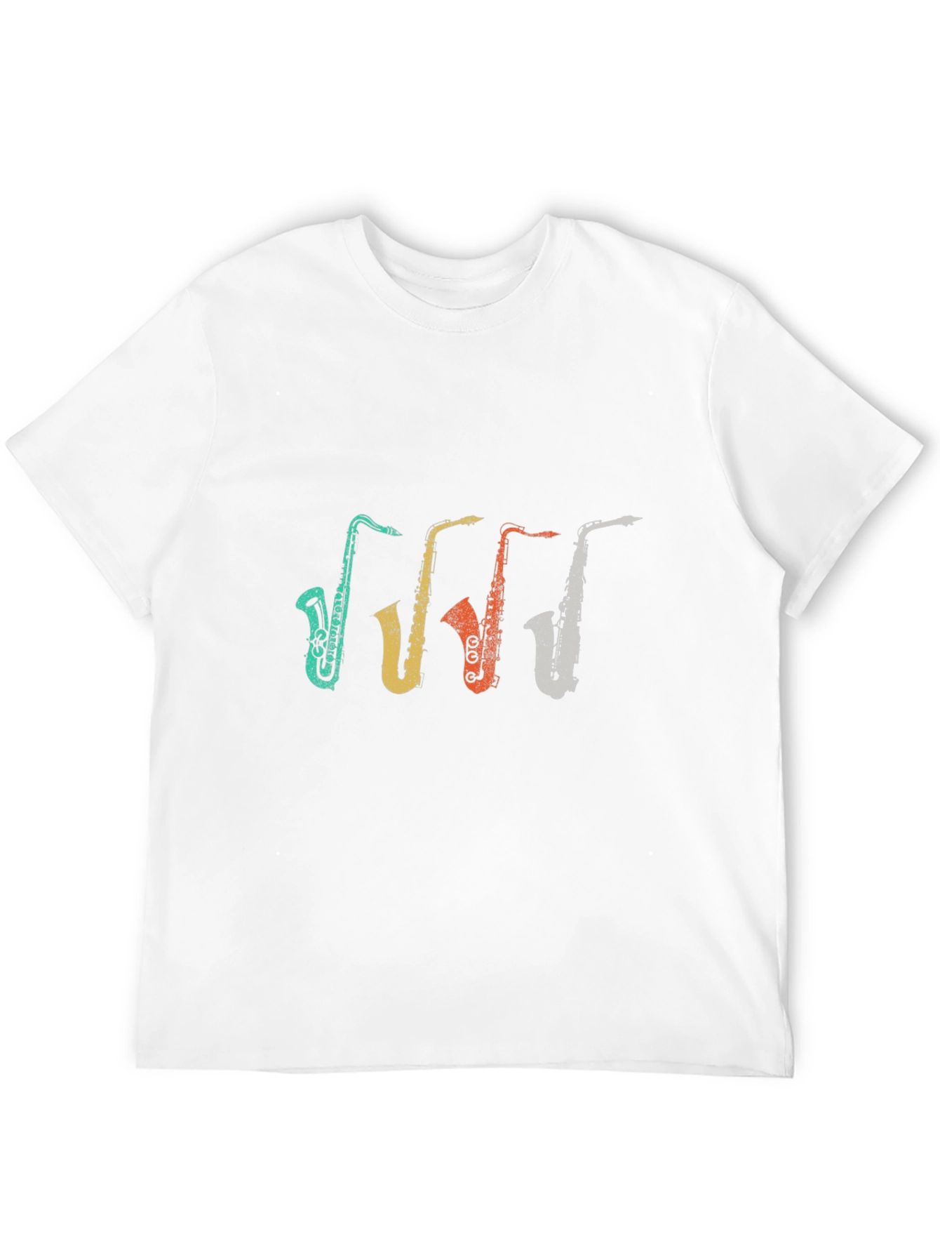 Retro Saxophone Graphic T-Shirt - Musical Instrument Tee