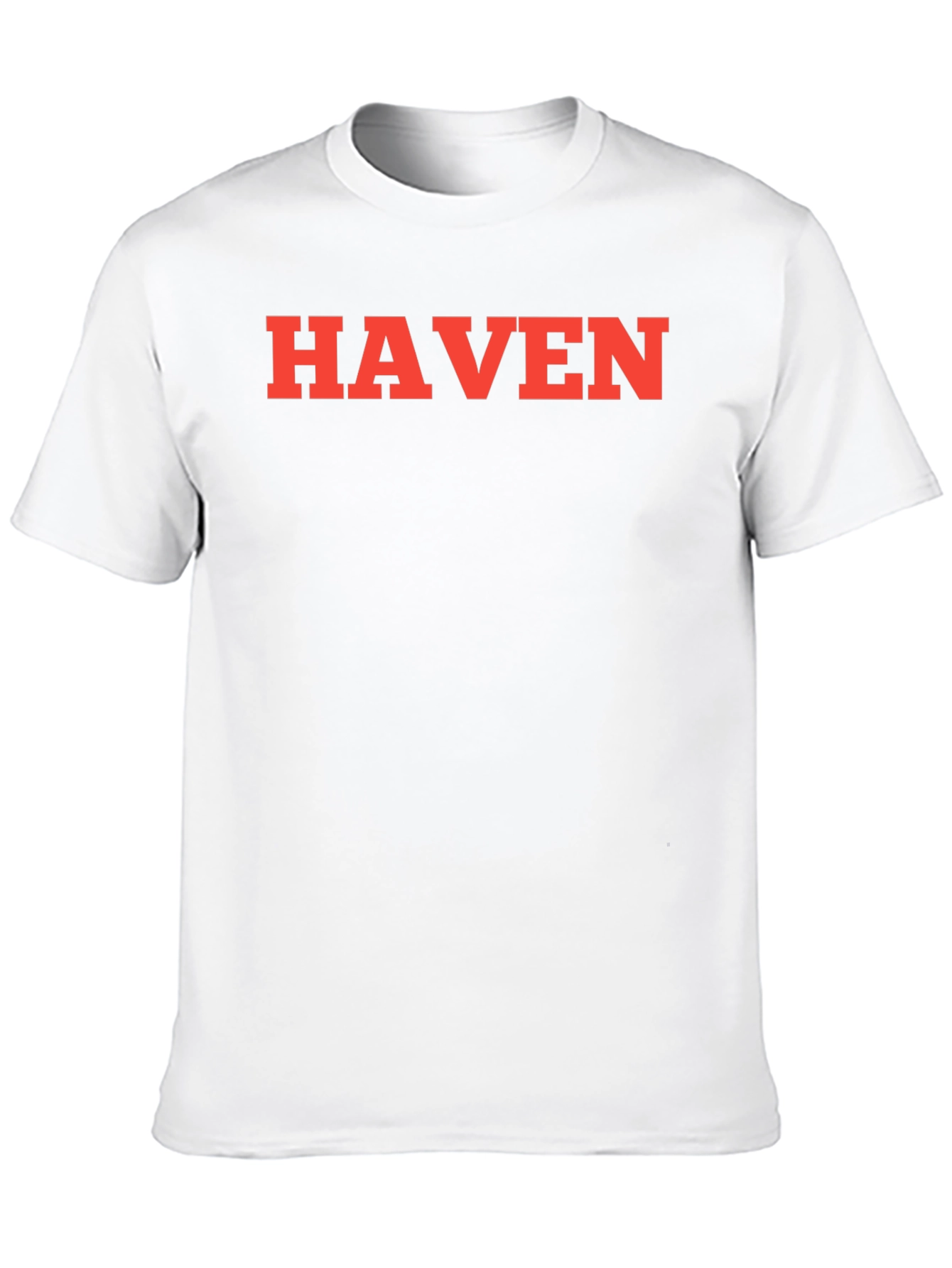 HAVEN Graphic Tee - Bold Red Letters on Black