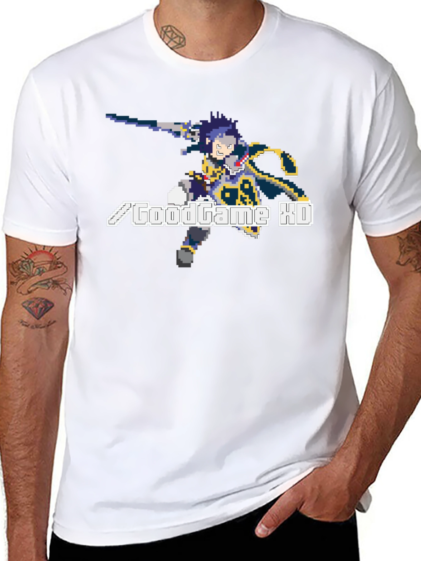 GoodGame XD T-Shirt - Black Pixel Art