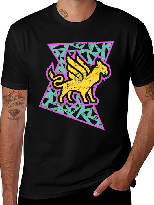 Retro Gryphon Graphic Tee - Vintage Style T-Shirt