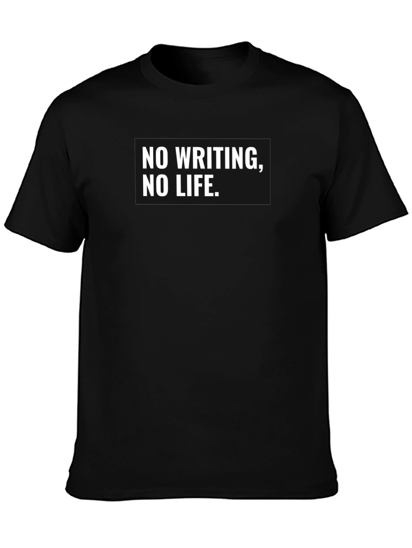 No Writing No Life Black Graphic Tee