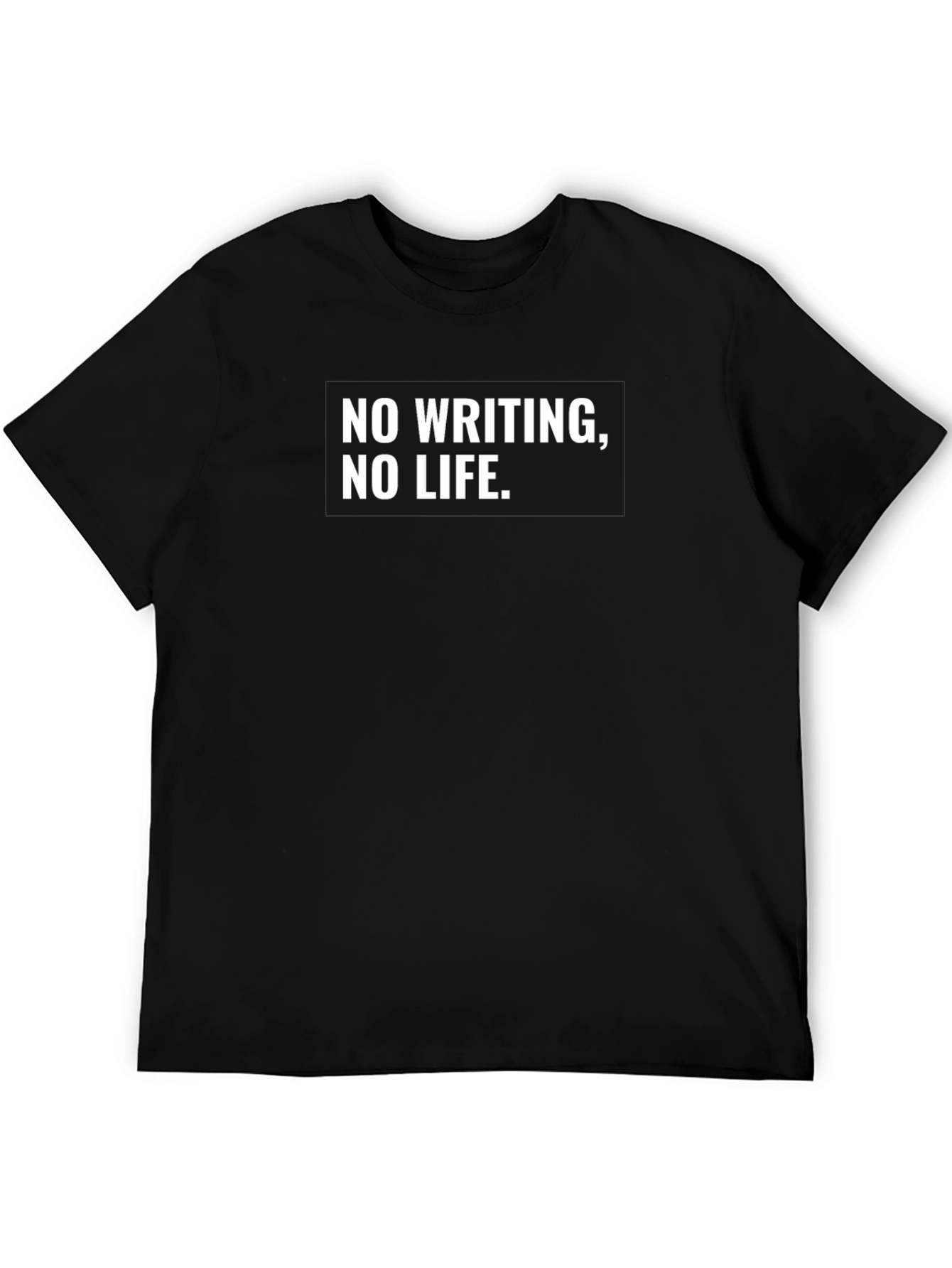 No Writing No Life Black Graphic Tee