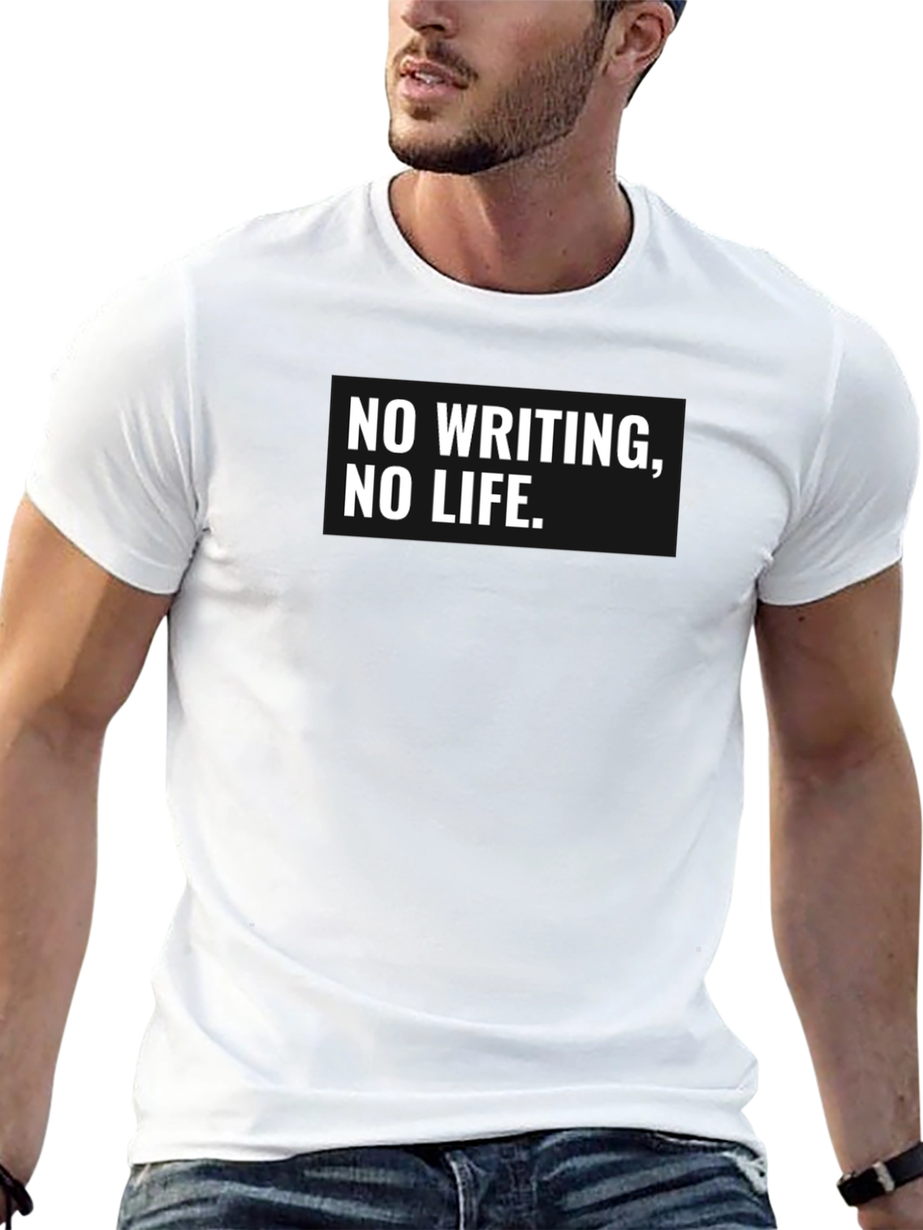 No Writing No Life Black Graphic Tee