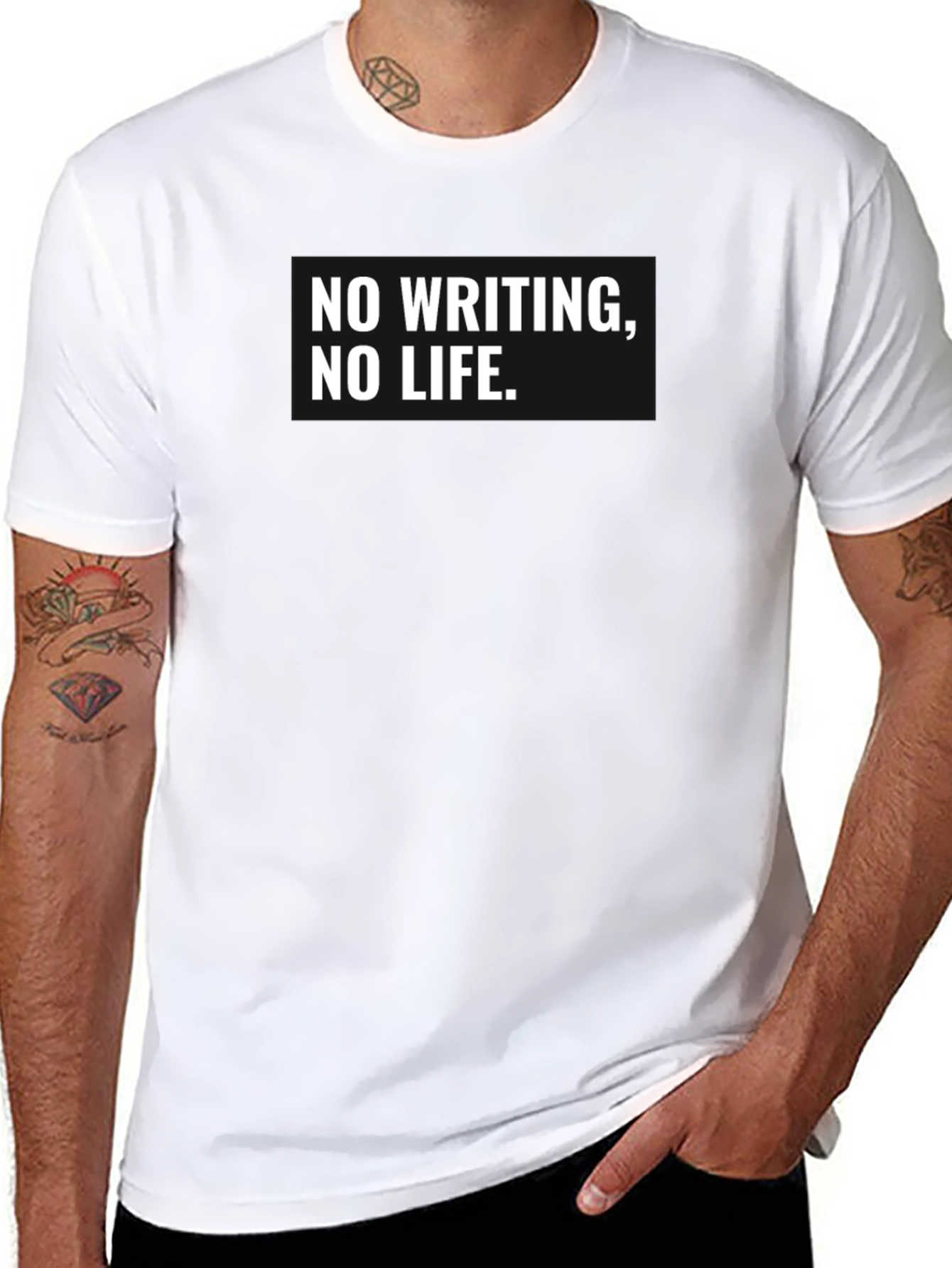 No Writing No Life Black Graphic Tee