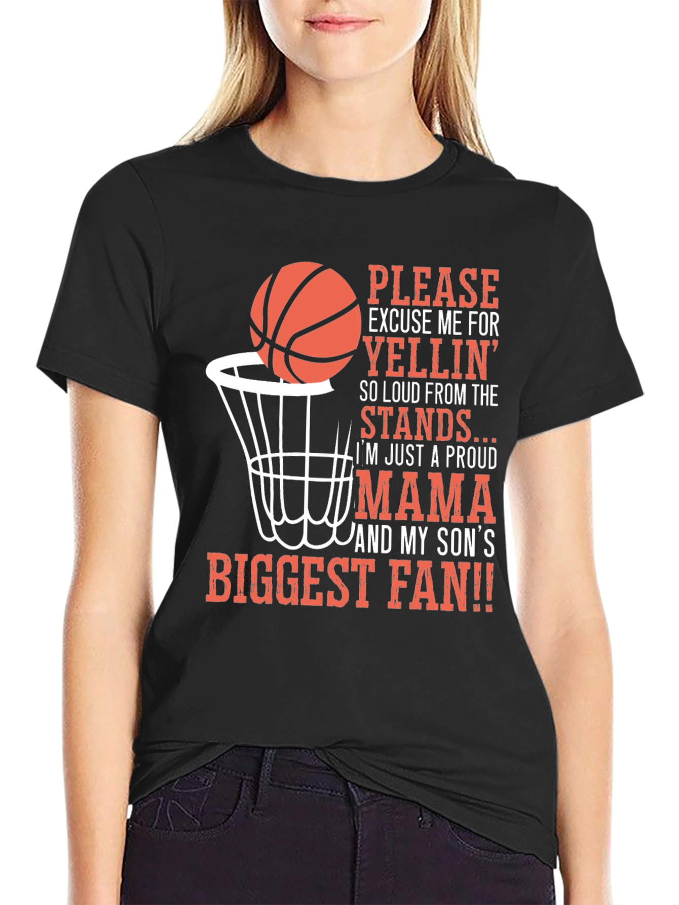 Proud Basketball Mama Graphic T-Shirt