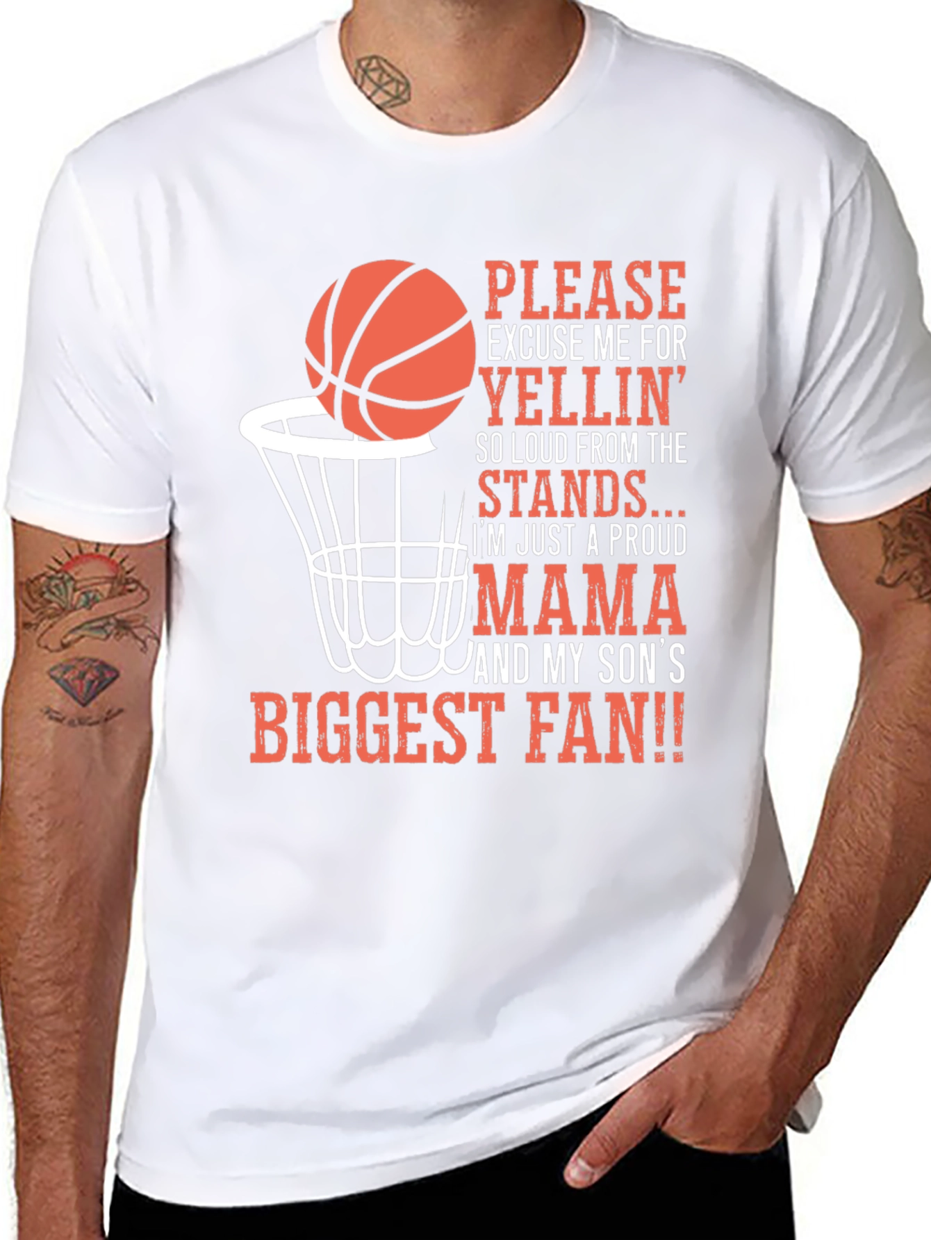 Proud Basketball Mama Graphic T-Shirt