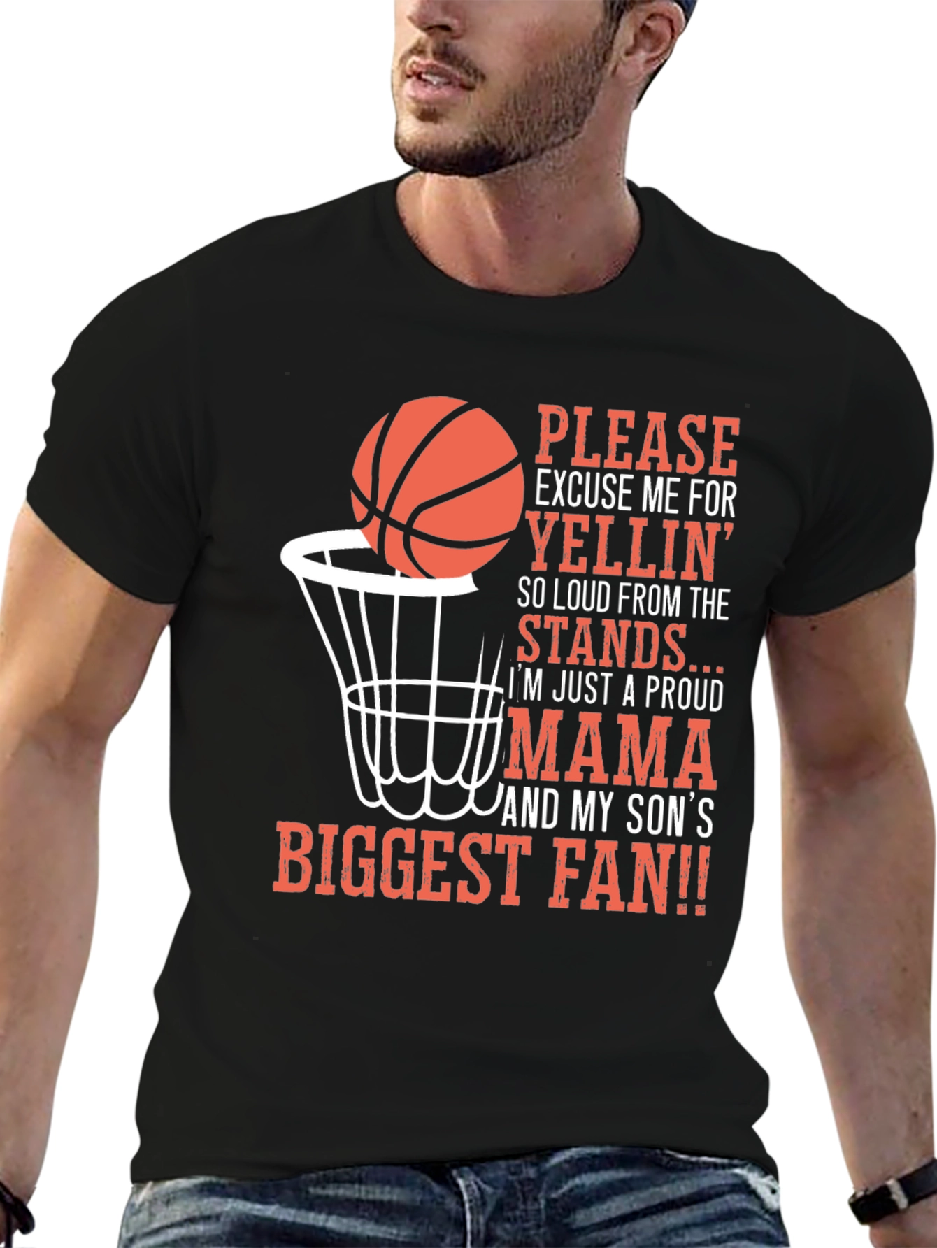 Proud Basketball Mama Graphic T-Shirt