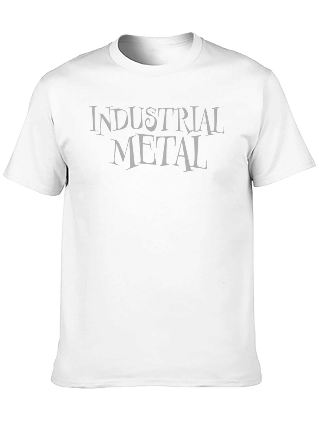 Industrial Metal Graphic Tee - Black Cotton T-Shirt