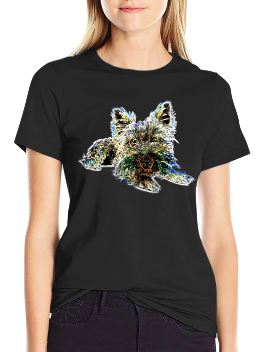 Dog Graphic T-Shirt - Black