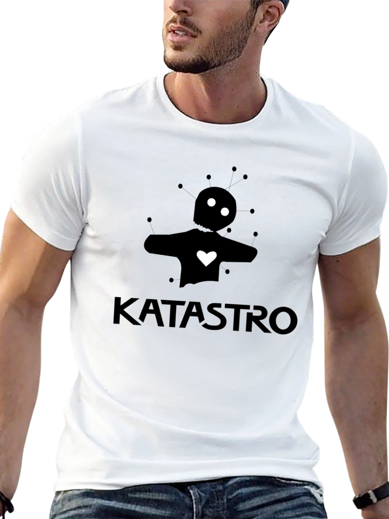 Katastro T-Shirt: Stylish Black Graphic Tee