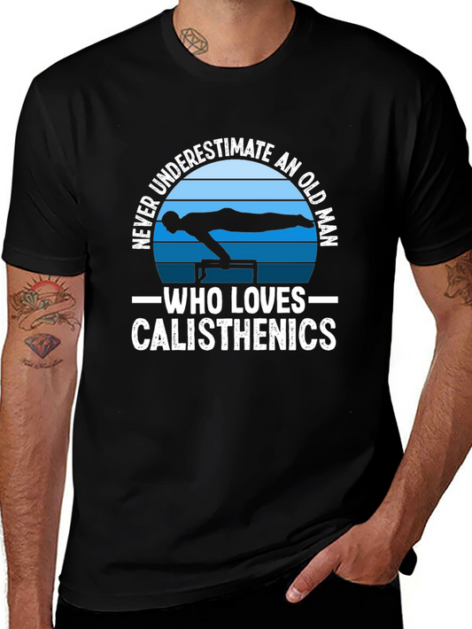 Calisthenics Old Man Black T-Shirt