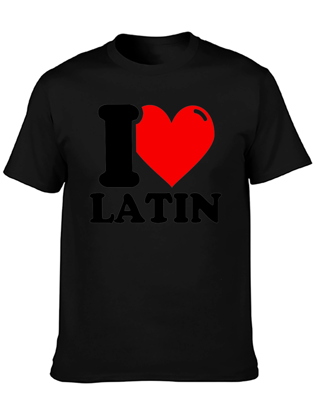 I Heart Latin T-Shirt - Black Graphic Tee