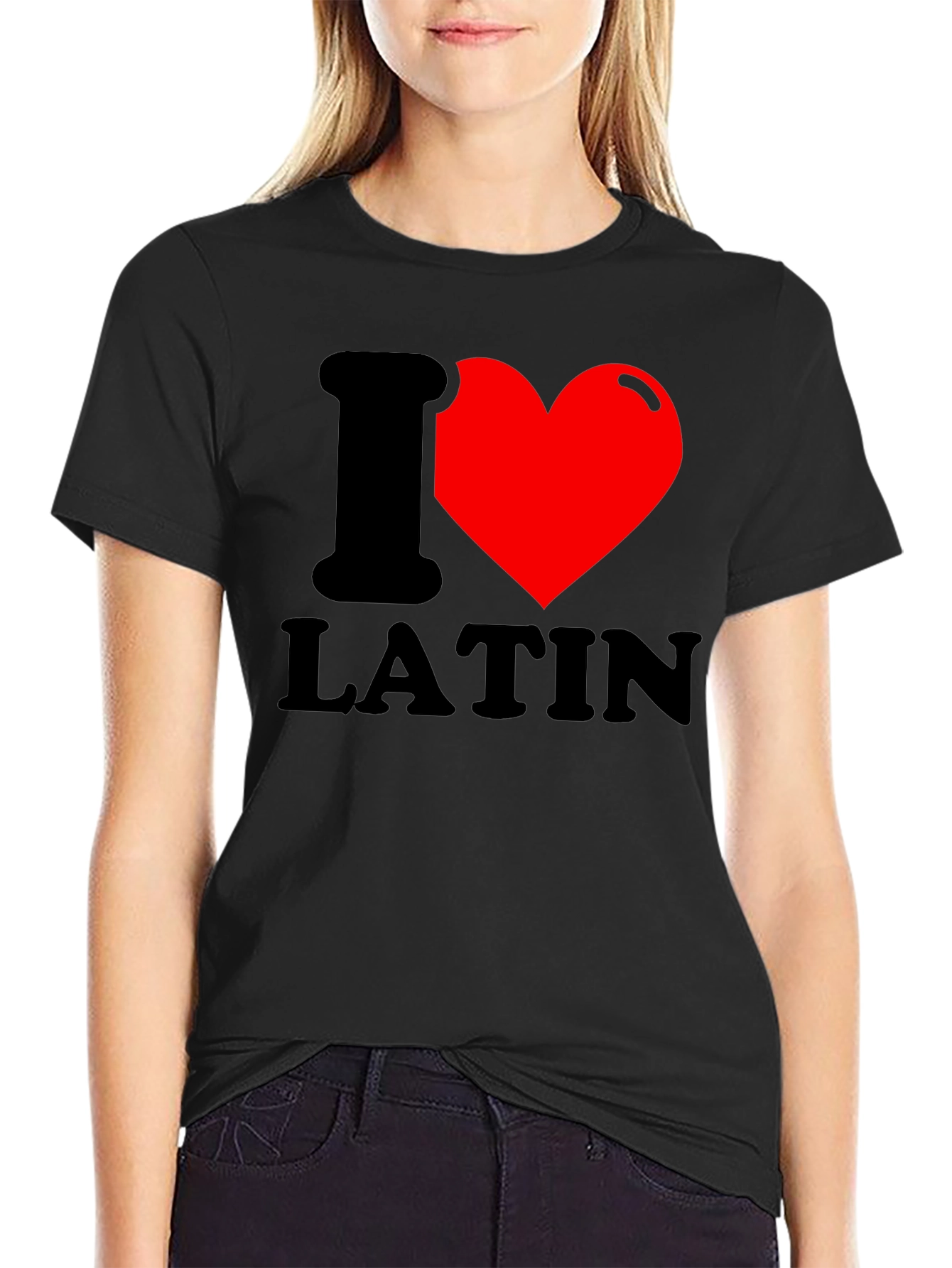 I Heart Latin T-Shirt - Black Graphic Tee
