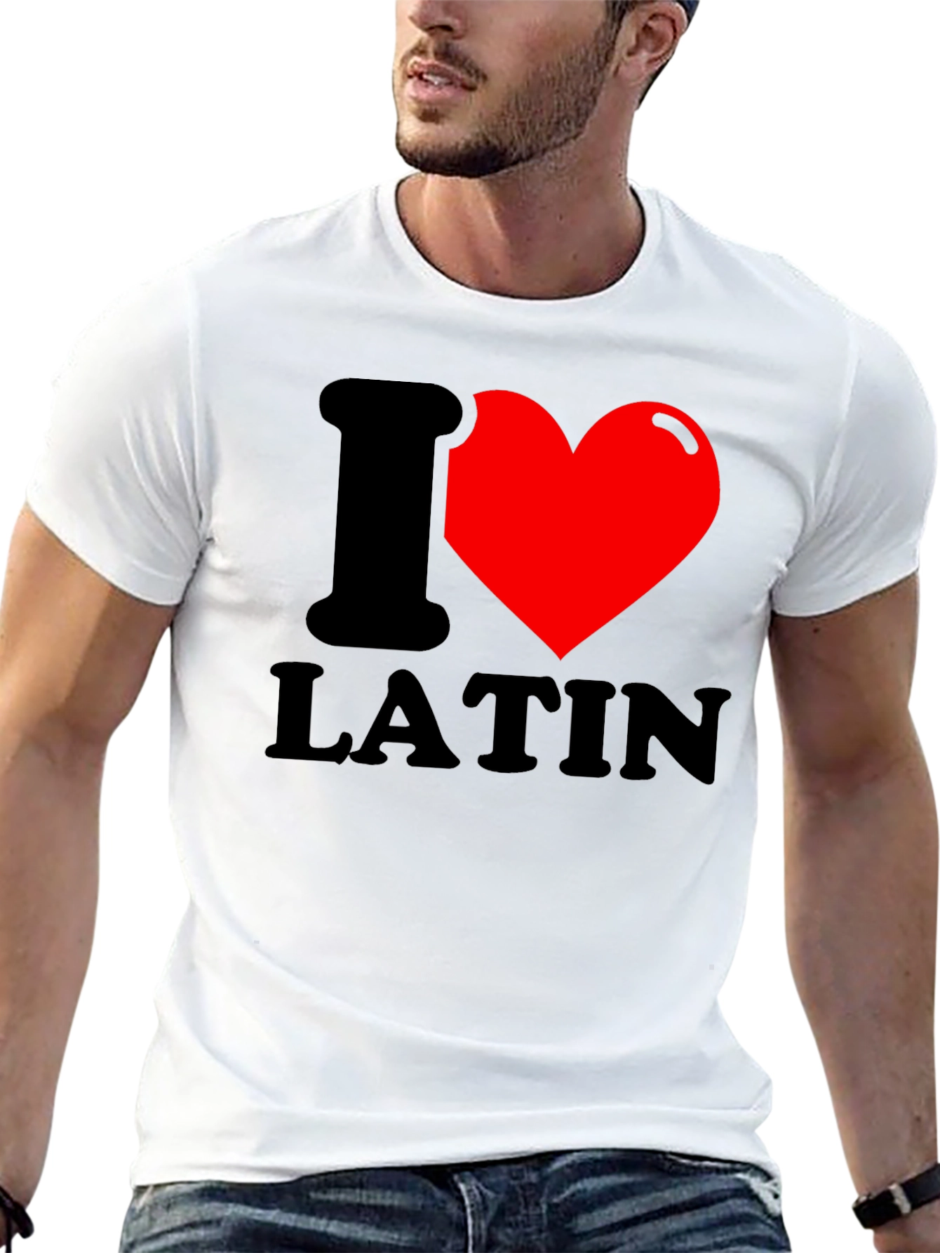 I Heart Latin T-Shirt - Black Graphic Tee