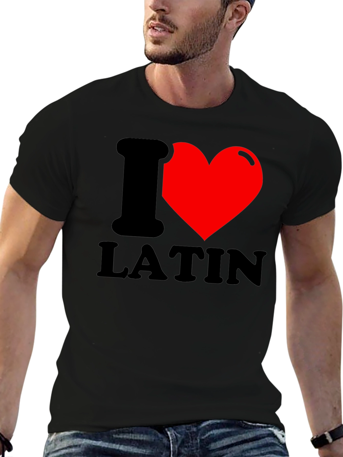 I Heart Latin T-Shirt - Black Graphic Tee