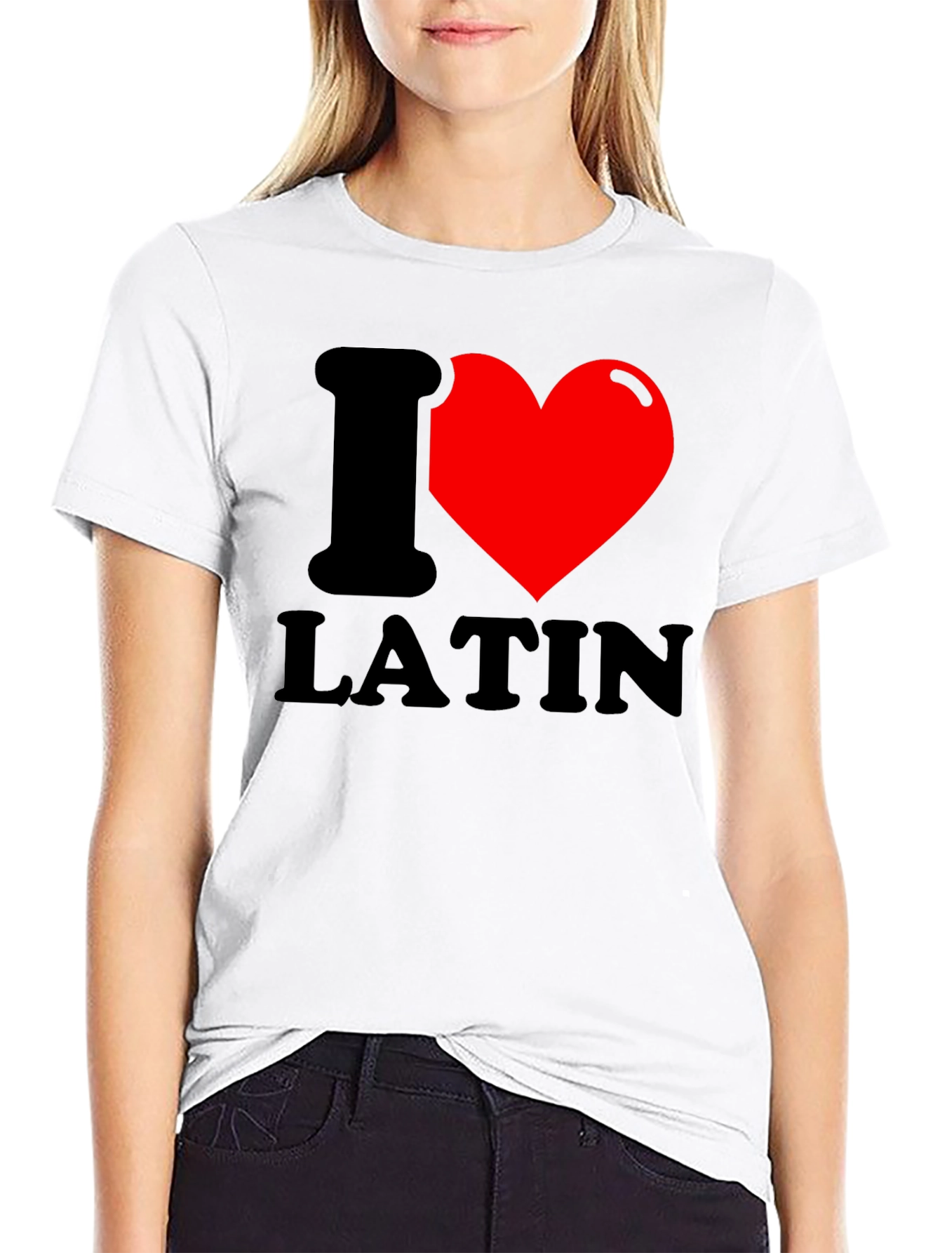 I Heart Latin T-Shirt - Black Graphic Tee
