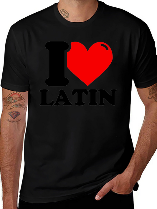 I Heart Latin T-Shirt - Black Graphic Tee