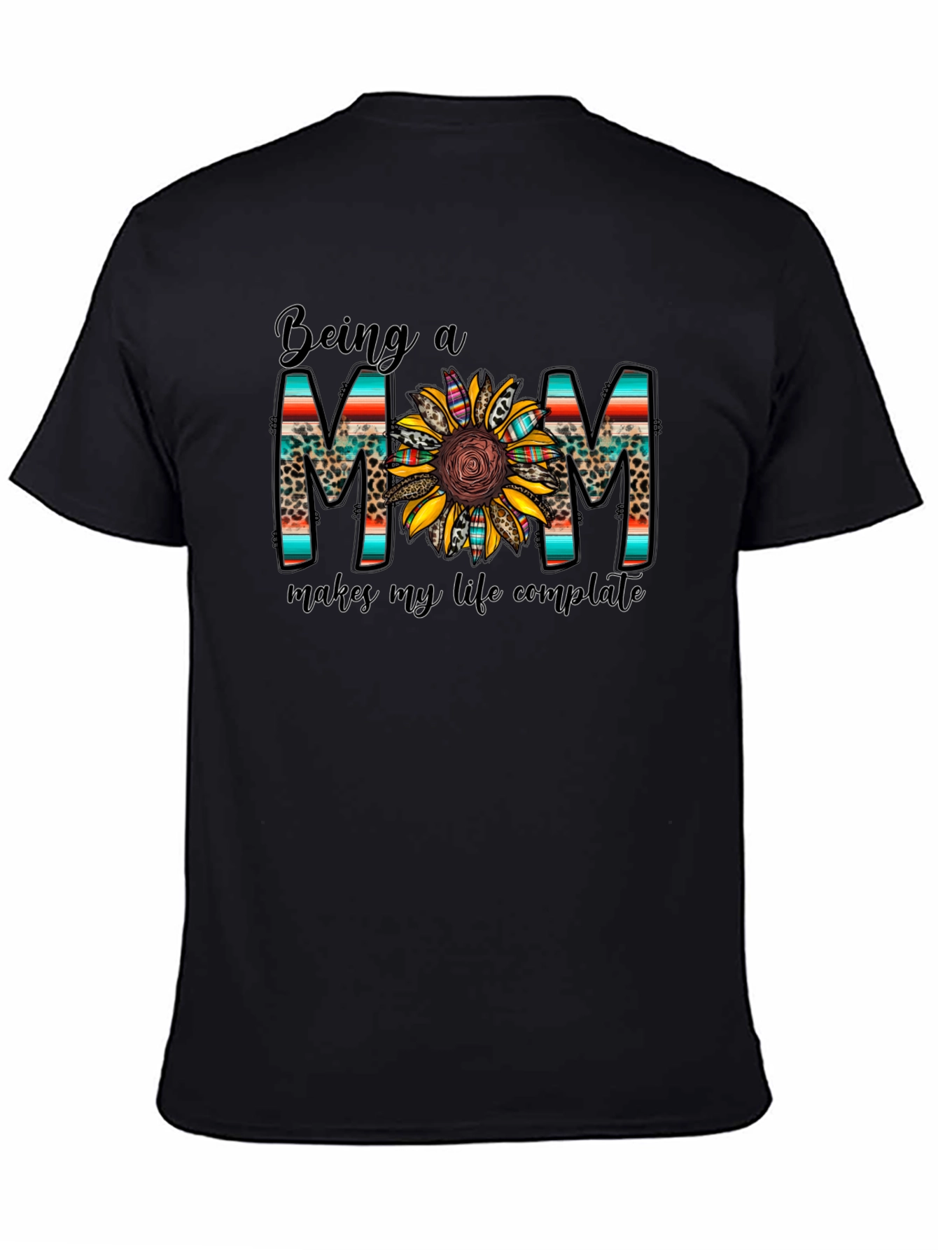 Being a Mom Graphic Tee Sunflower Design