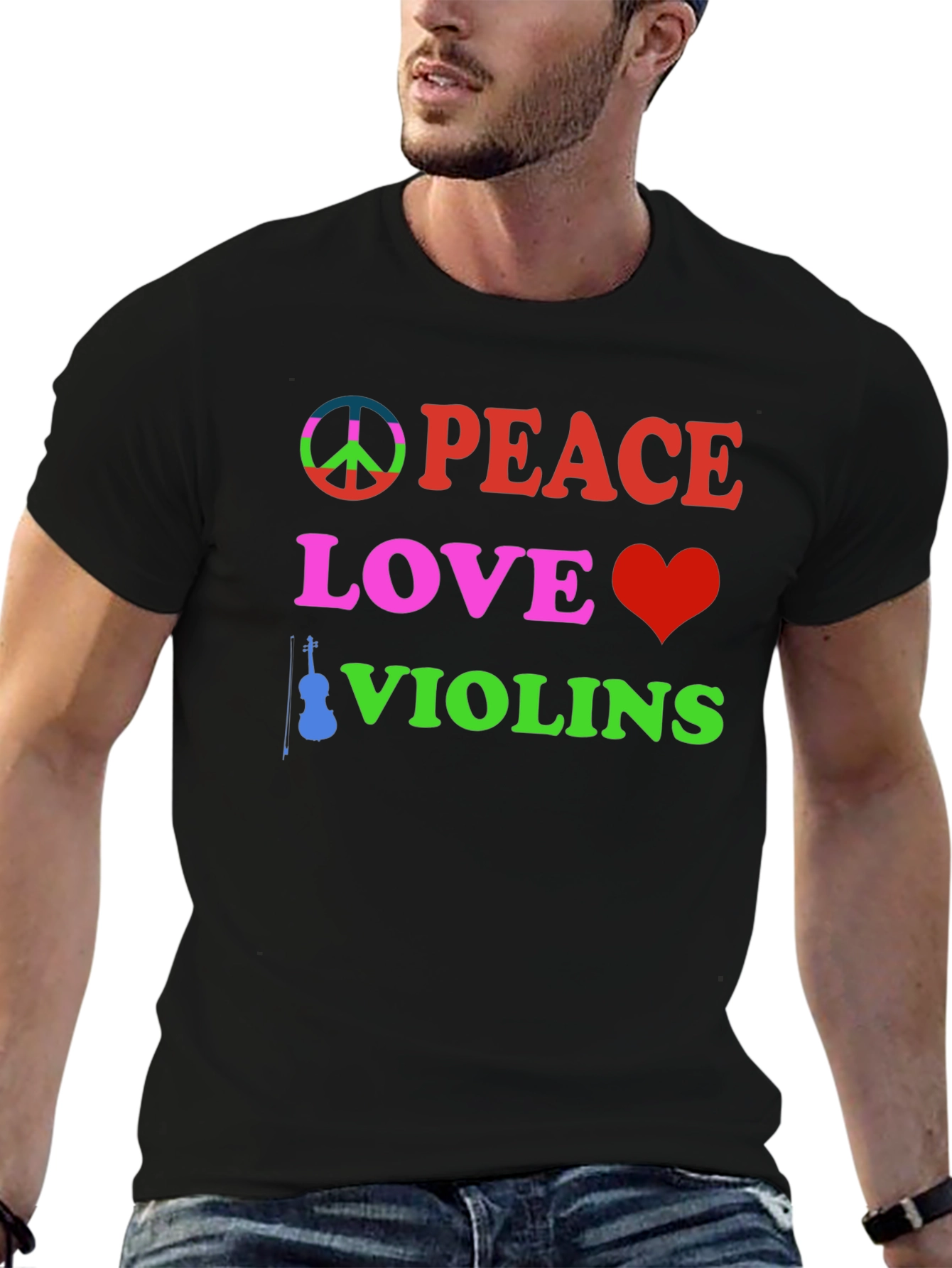 Peace Love Violins Graphic Tee