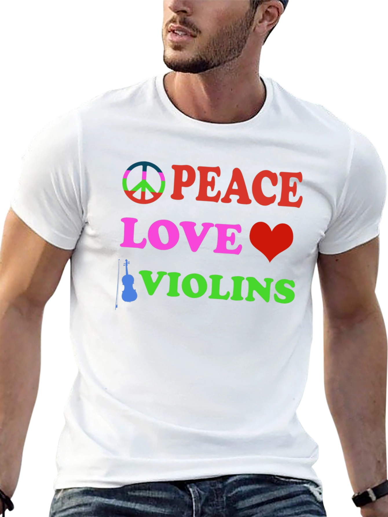 Peace Love Violins Graphic Tee