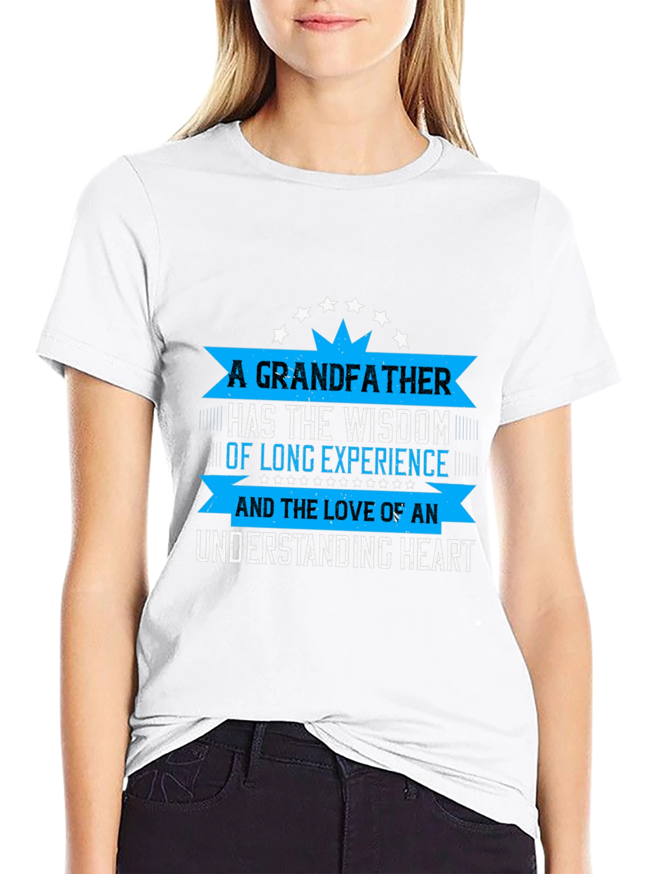 Grandfather Wisdom T-Shirt - Loving Heart Design