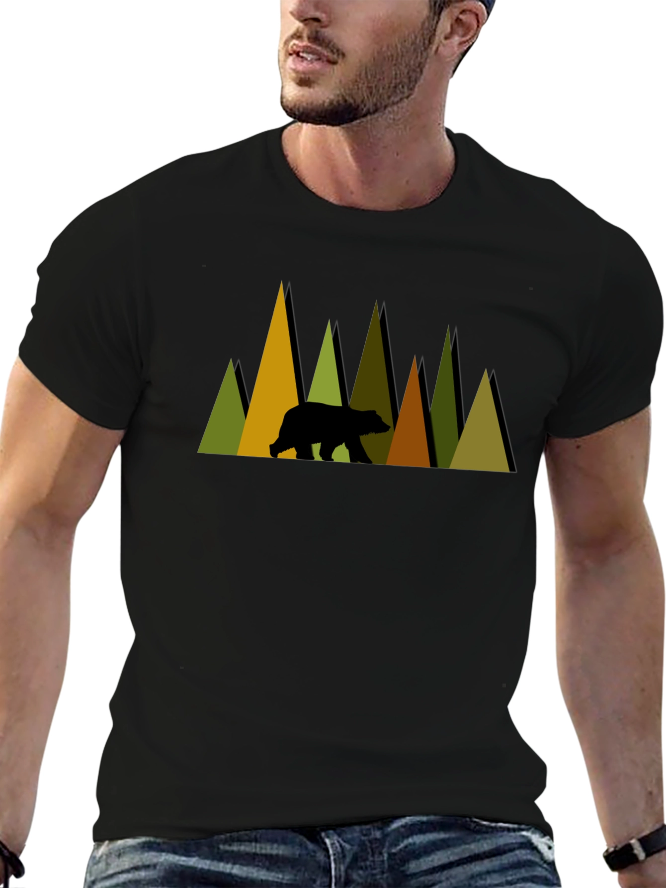 Mountain Bear Graphic Tee - Nature Lovers Shirt