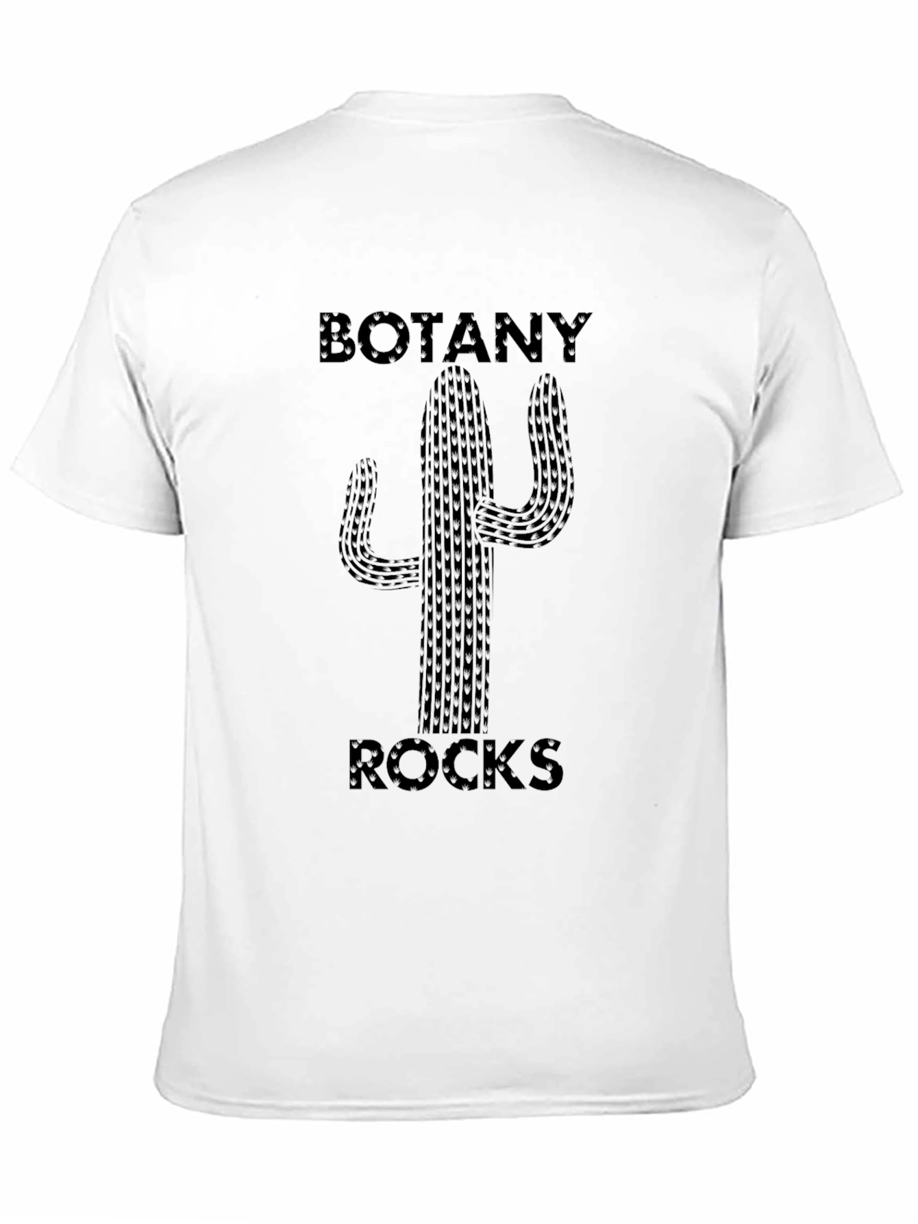 Botany Rocks Cactus Graphic Tee - Black Cotton T-Shirt