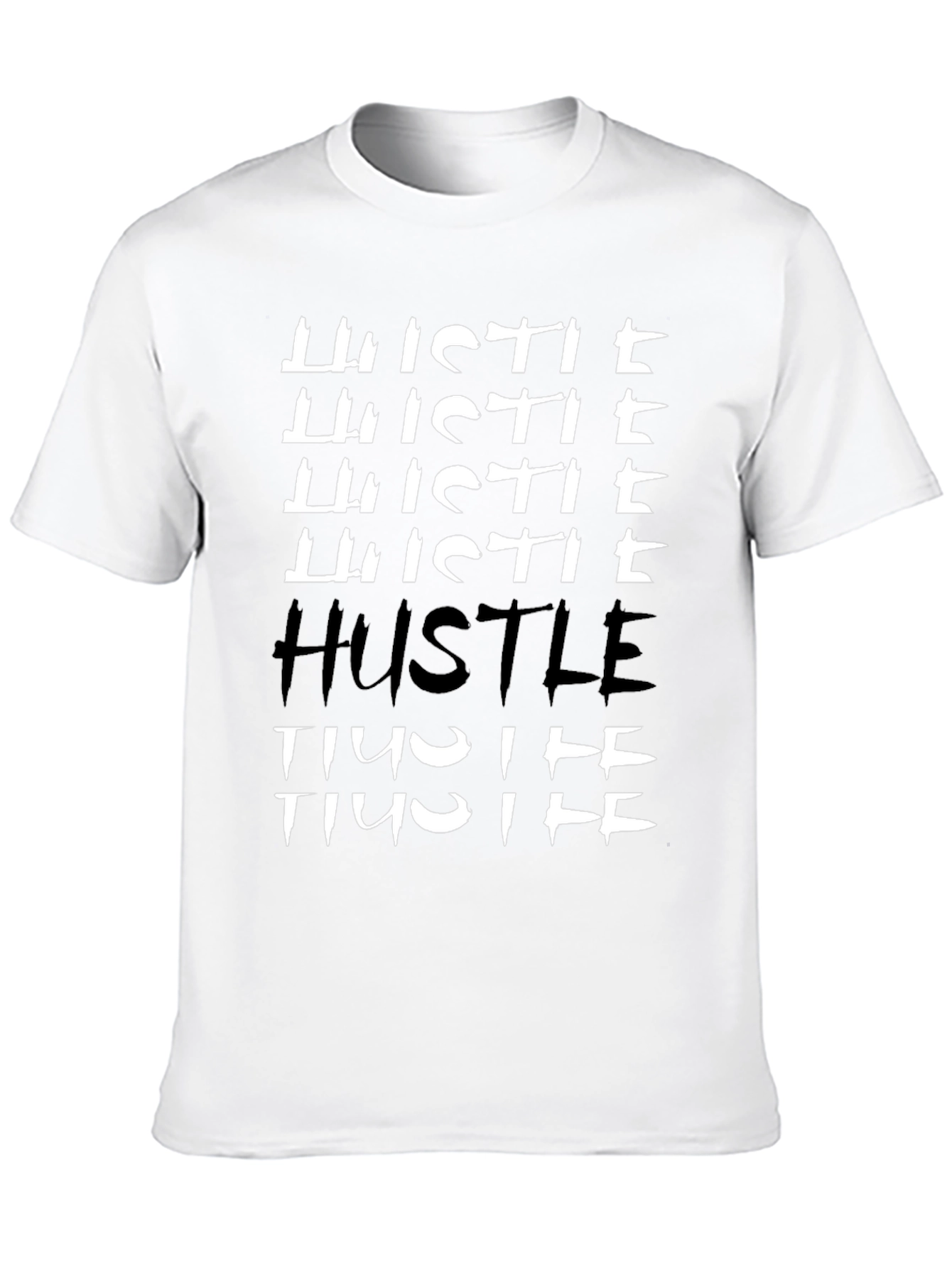 Hustle Graphic Tee - Black Cotton T-Shirt