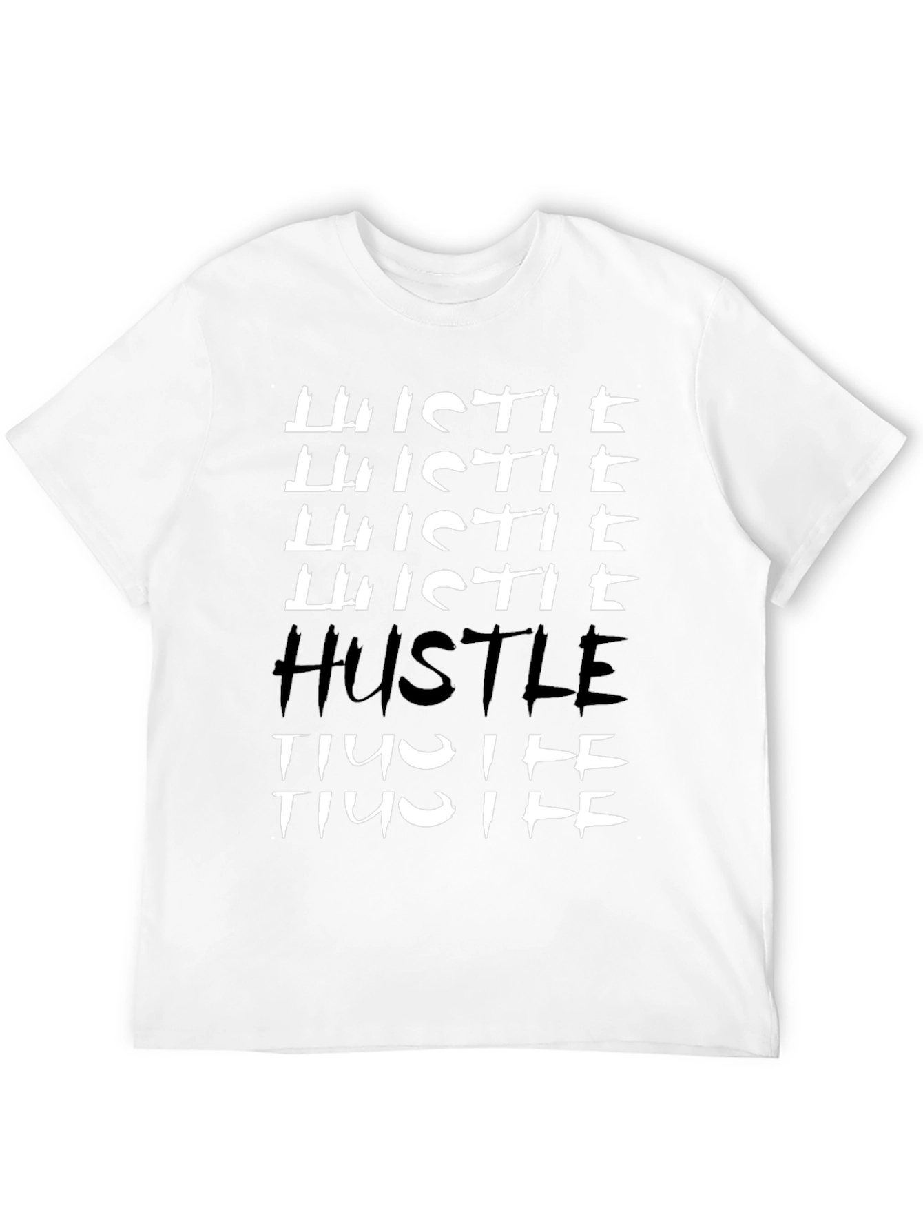 Hustle Graphic Tee - Black Cotton T-Shirt