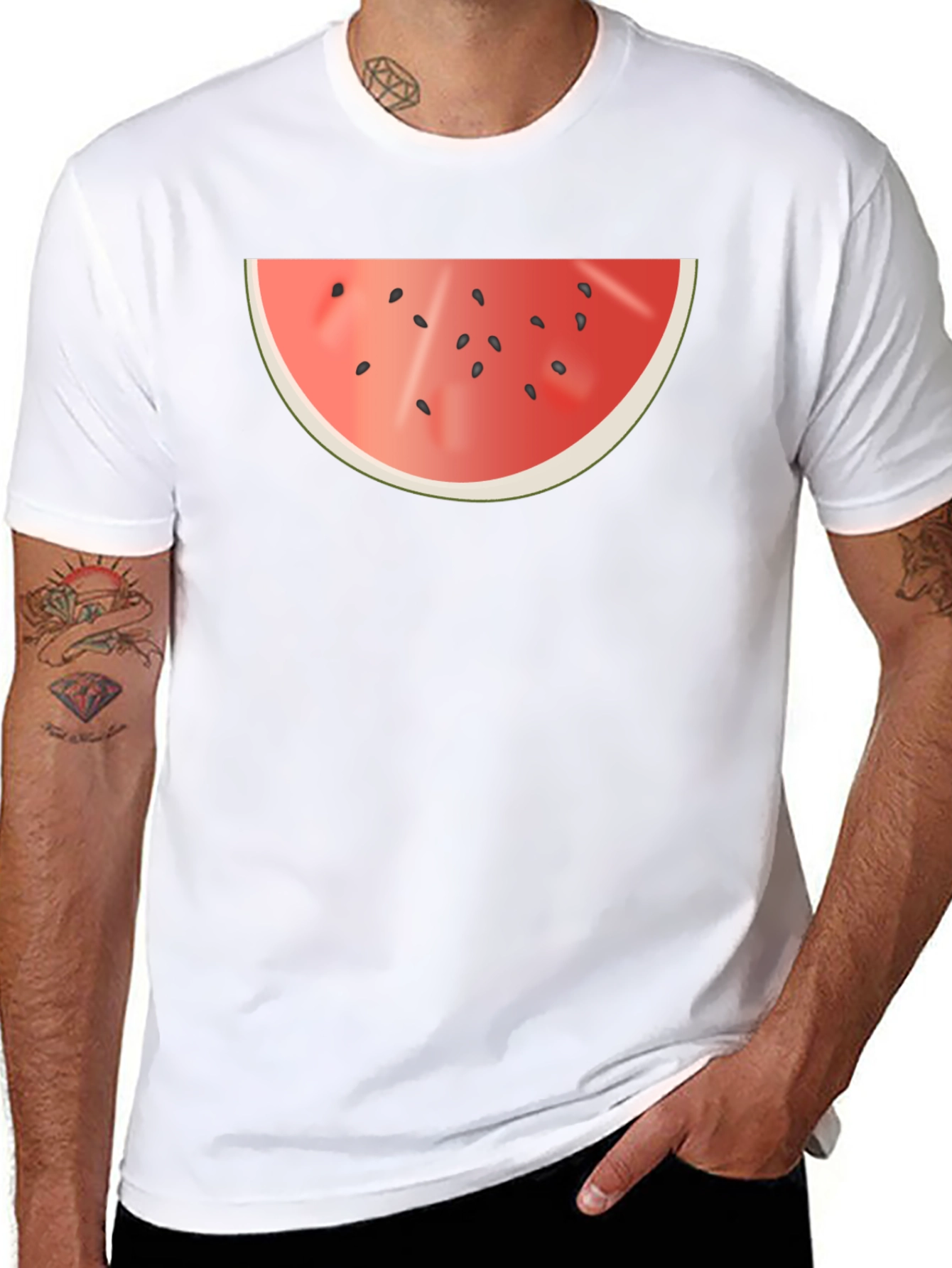Watermelon Slice Graphic Tee - Summer Style