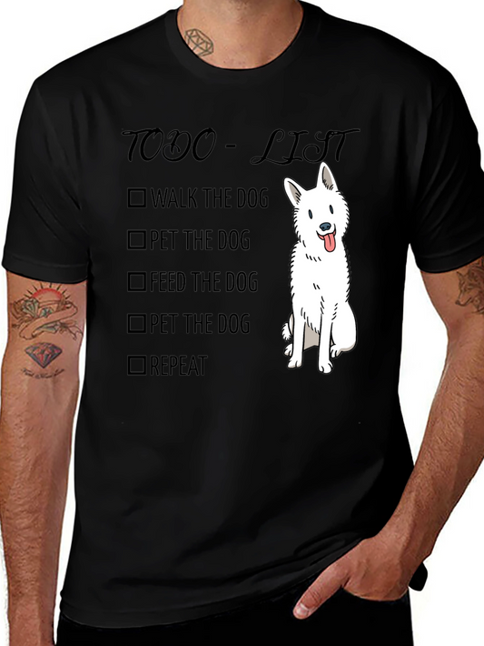 Todo List Dog T-Shirt - Walk Pet Feed Repeat