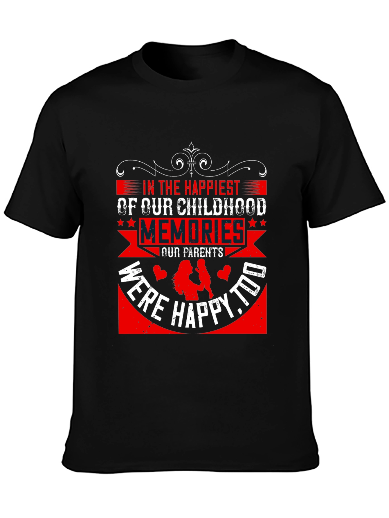 Happiest Childhood Memories Graphic Tee - Black