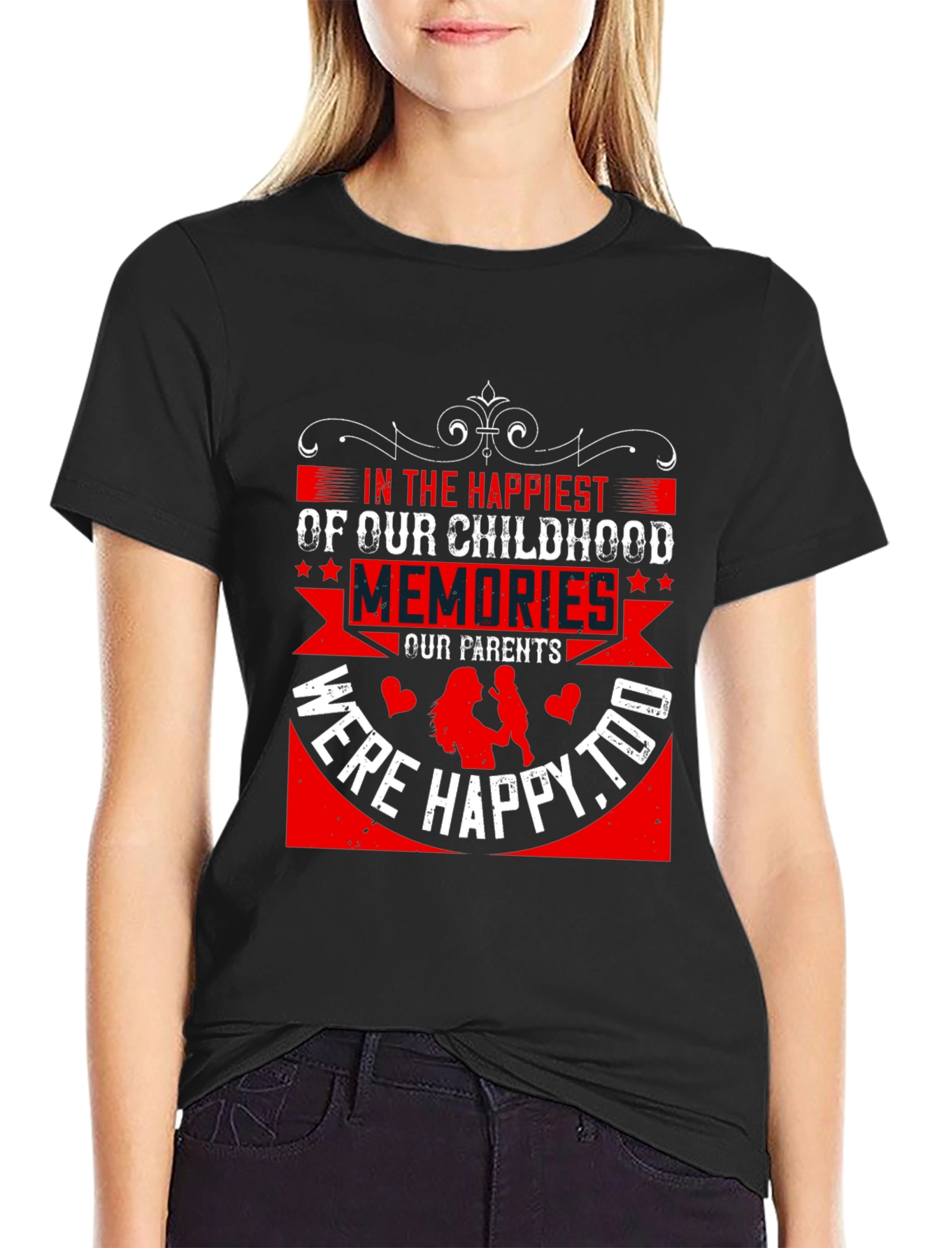 Happiest Childhood Memories Graphic Tee - Black