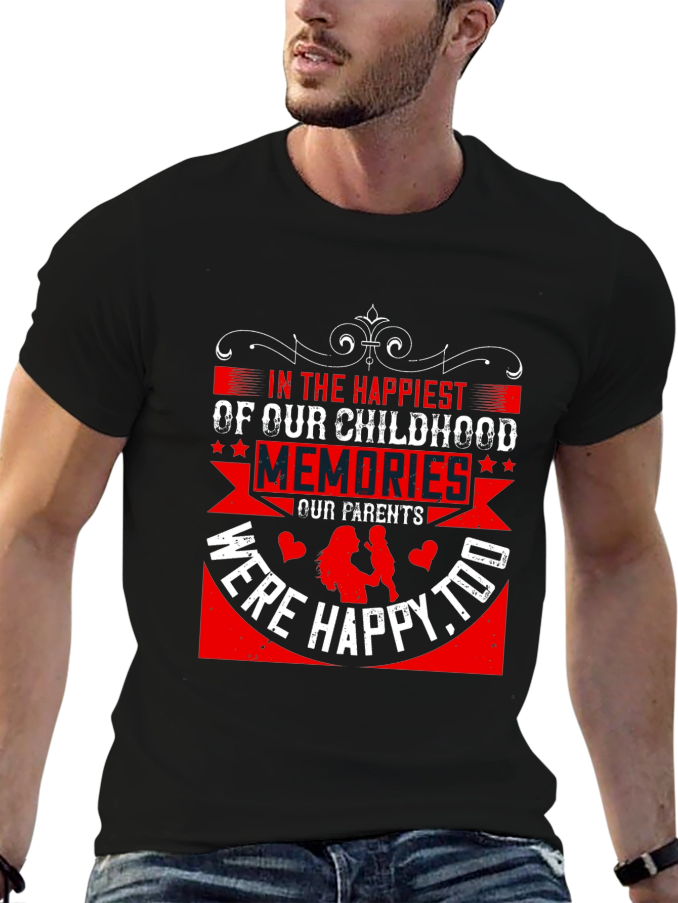 Happiest Childhood Memories Graphic Tee - Black