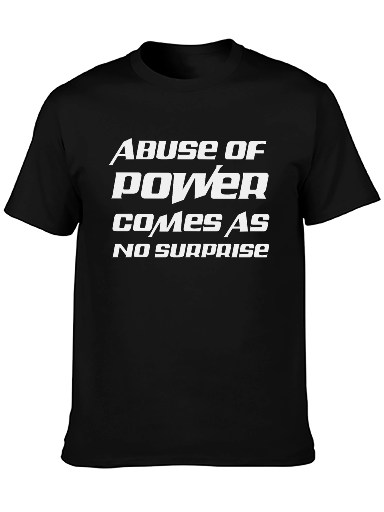 Abuse of Power Graphic Tee - Black Cotton T-Shirt