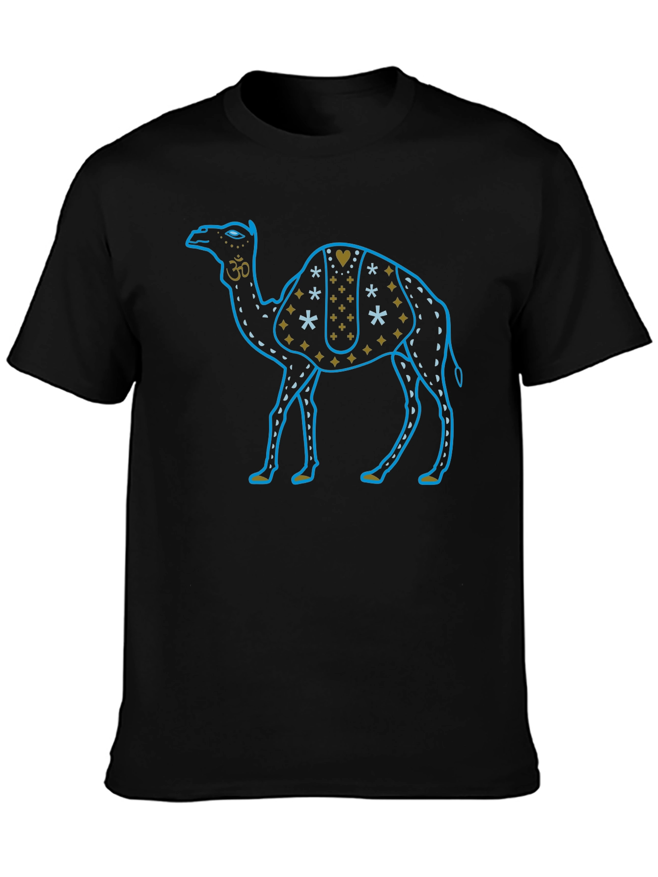 Camel Graphic Tee - Black Cotton T-Shirt