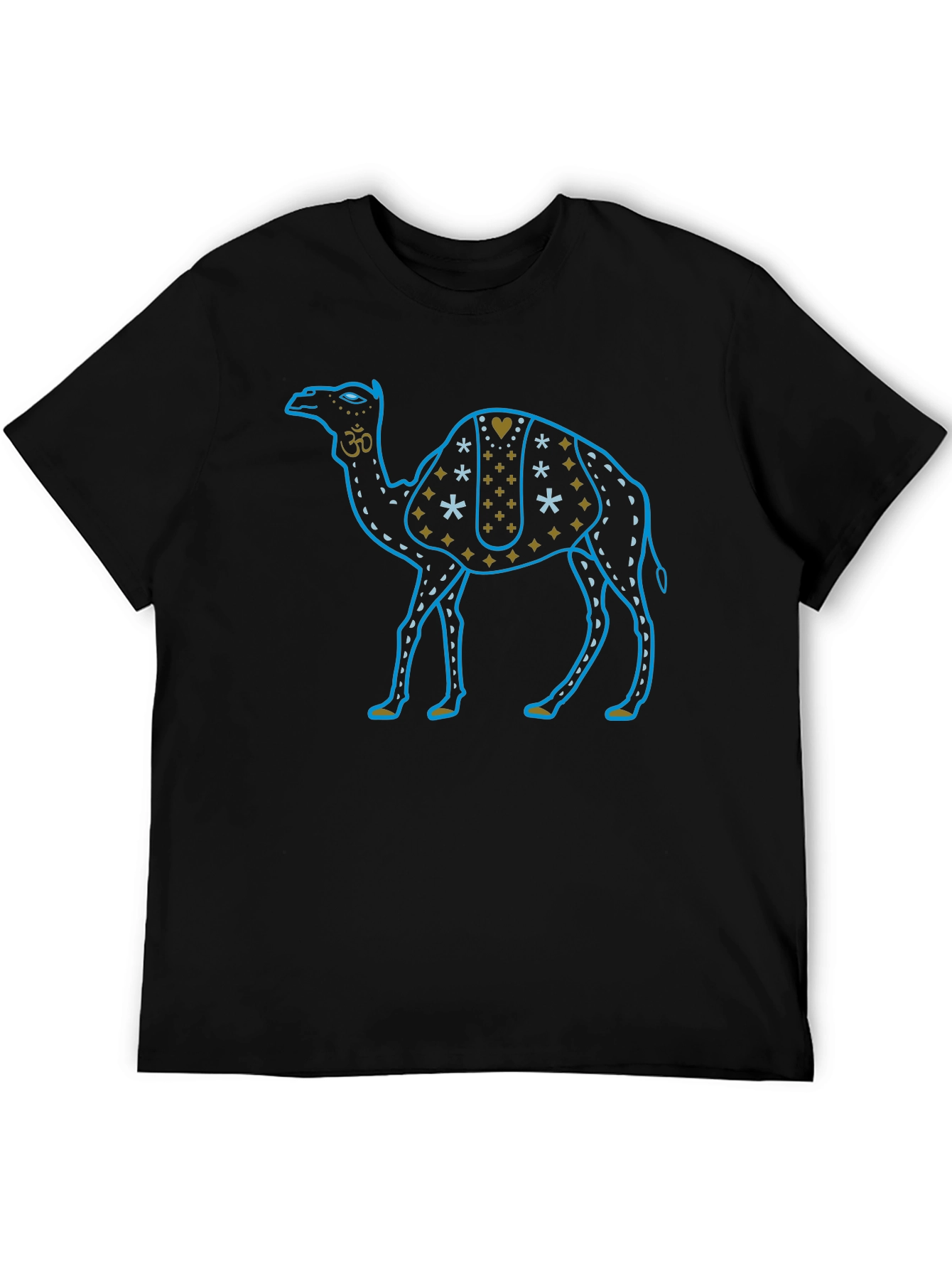 Camel Graphic Tee - Black Cotton T-Shirt
