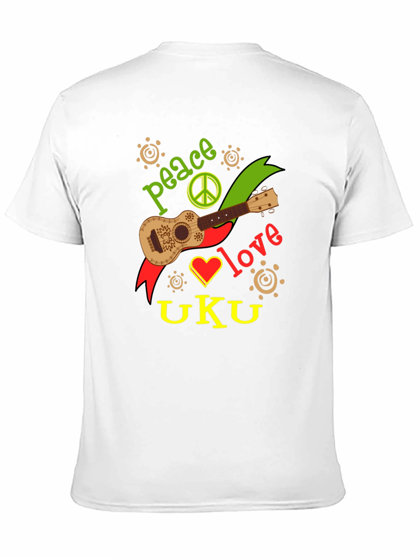Peace Love Ukulele Graphic T-Shirt