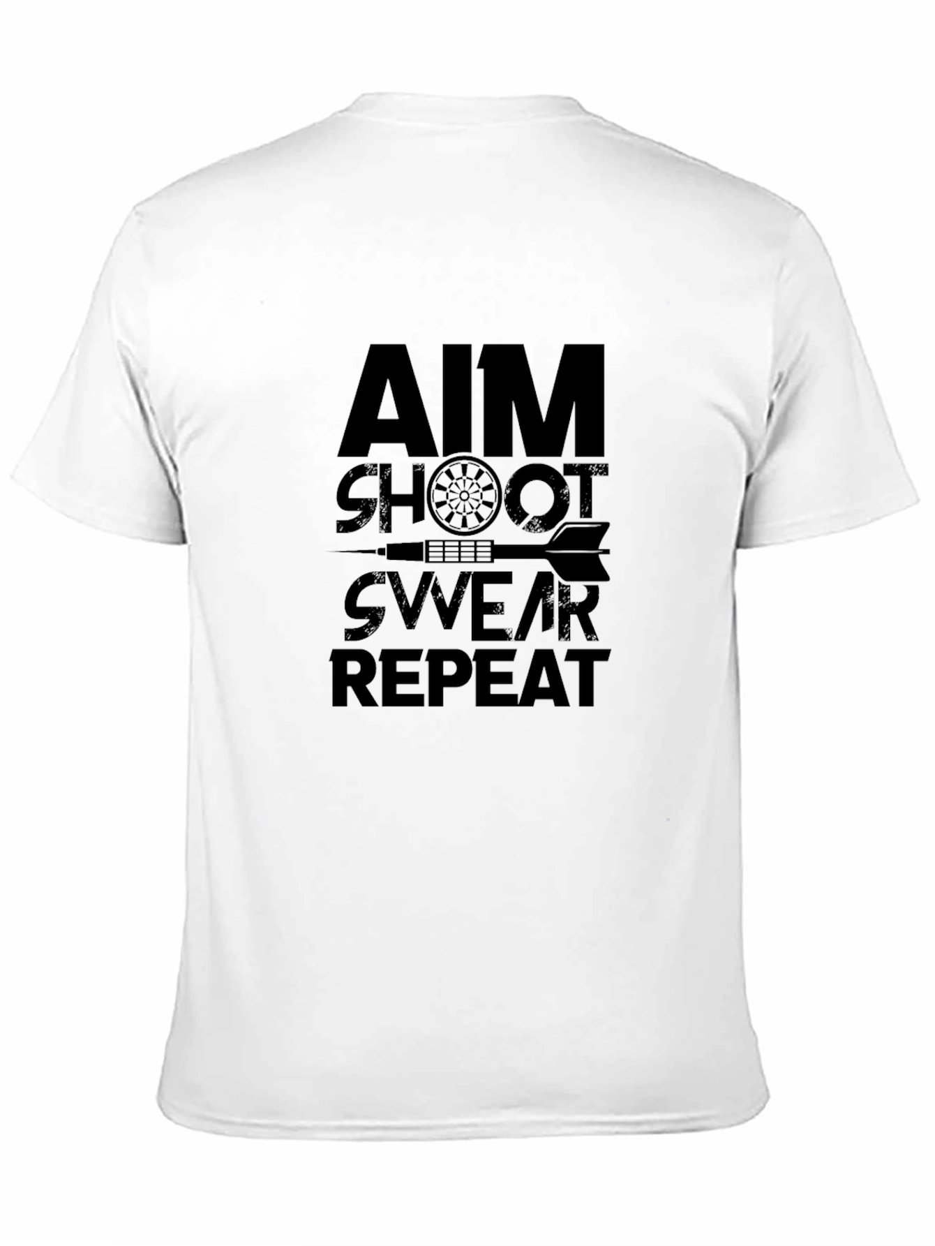 Aim Shoot Swear Repeat Black T-Shirt