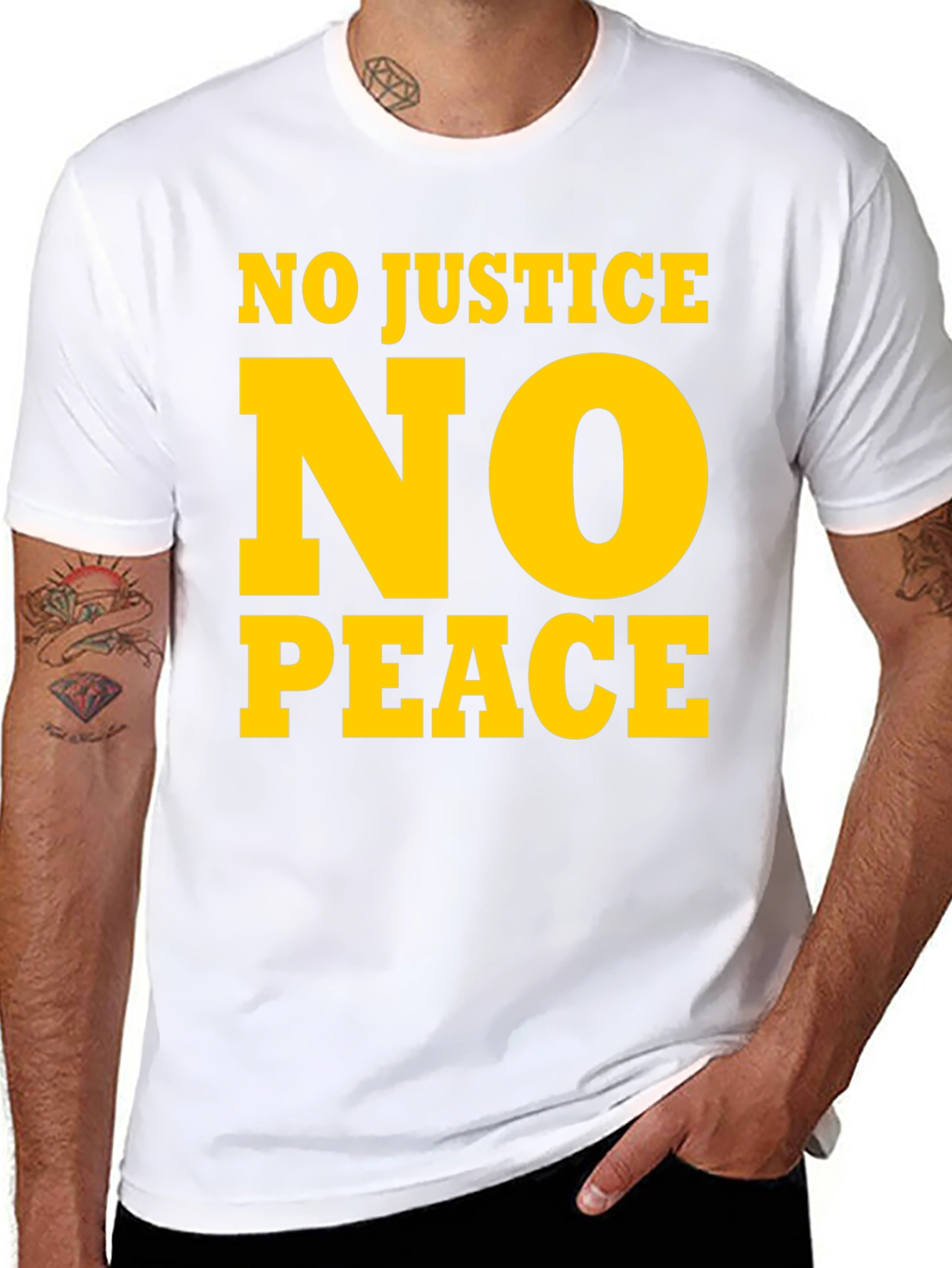 No Justice No Peace Graphic Tee - Black